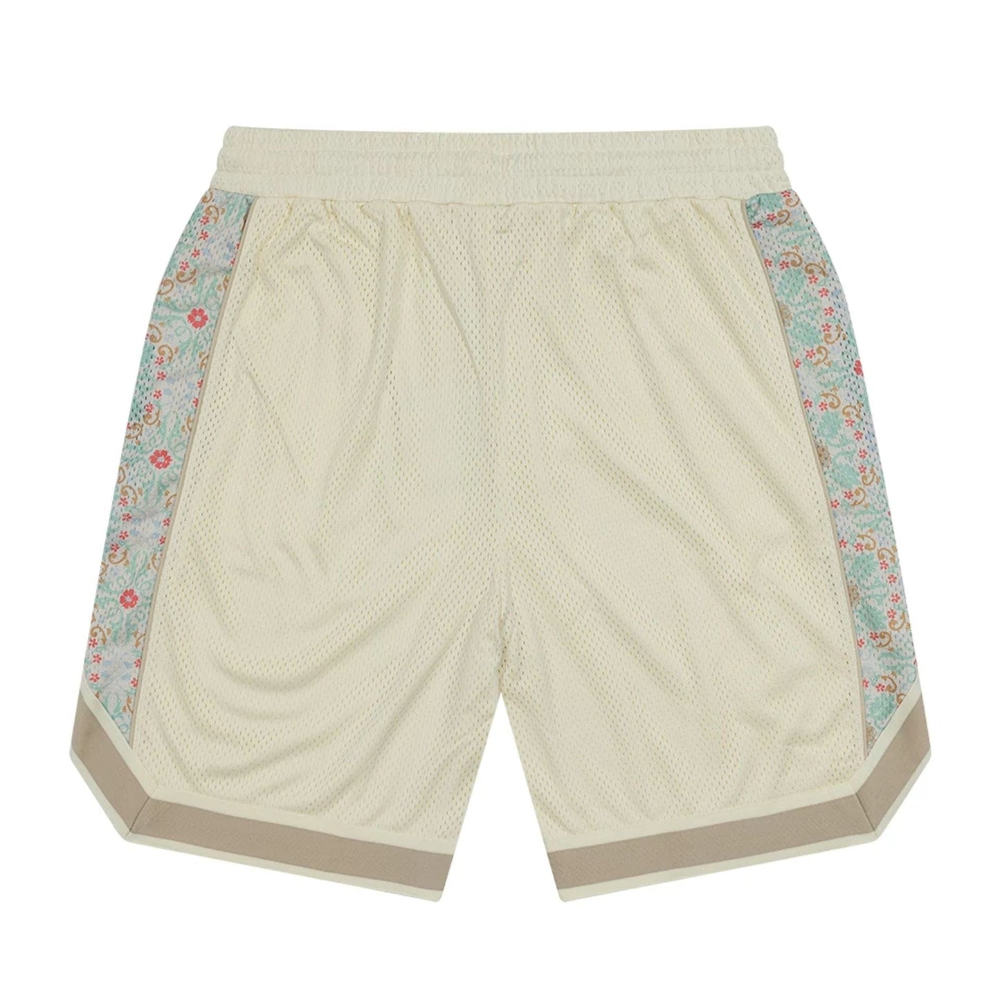 The Male model is wearing Seattle Mariners MLB Infill Open White Mesh Shorts 2