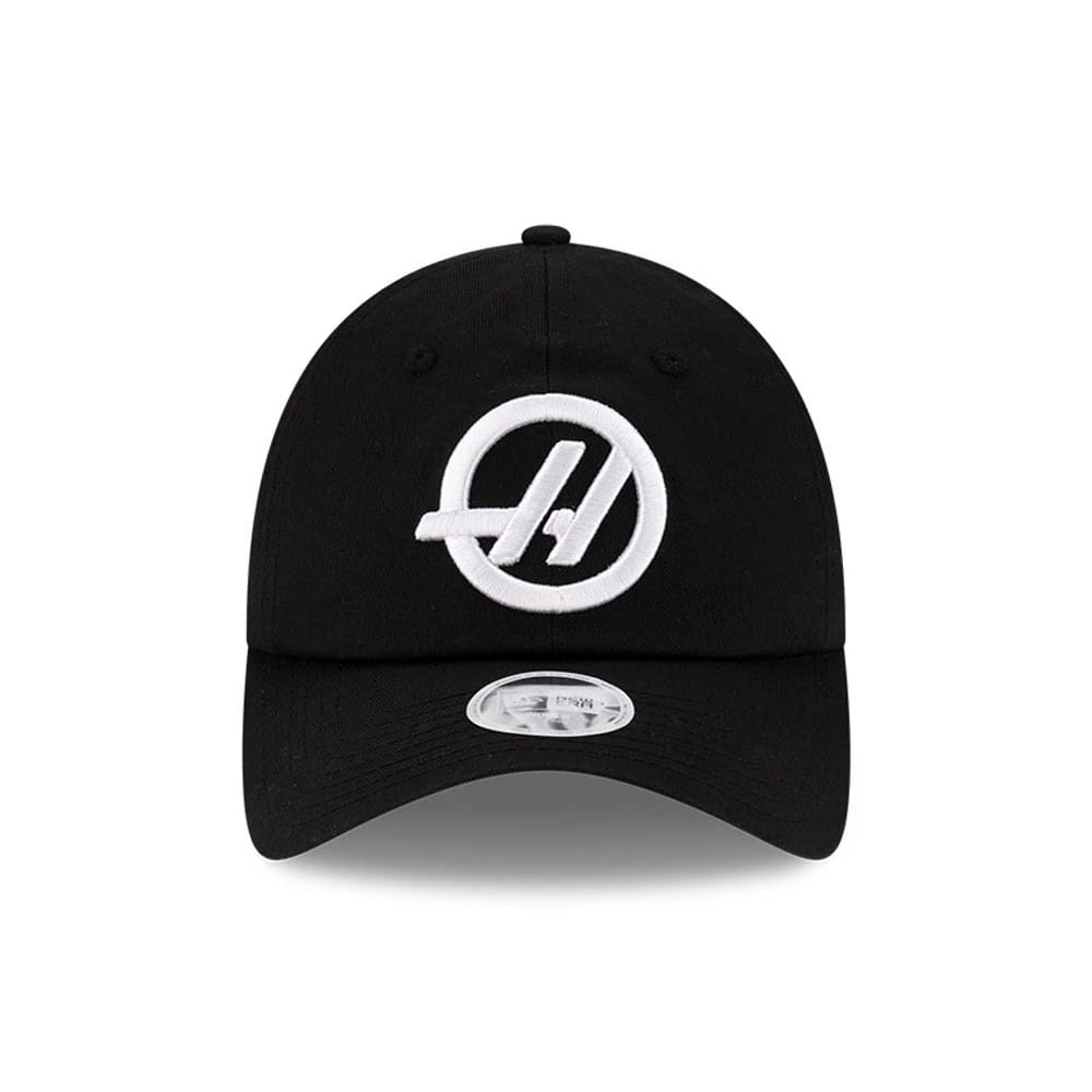 This is a MoneyGram Haas F1 Womens Team Black Pony Tail Adjustable Cap 3