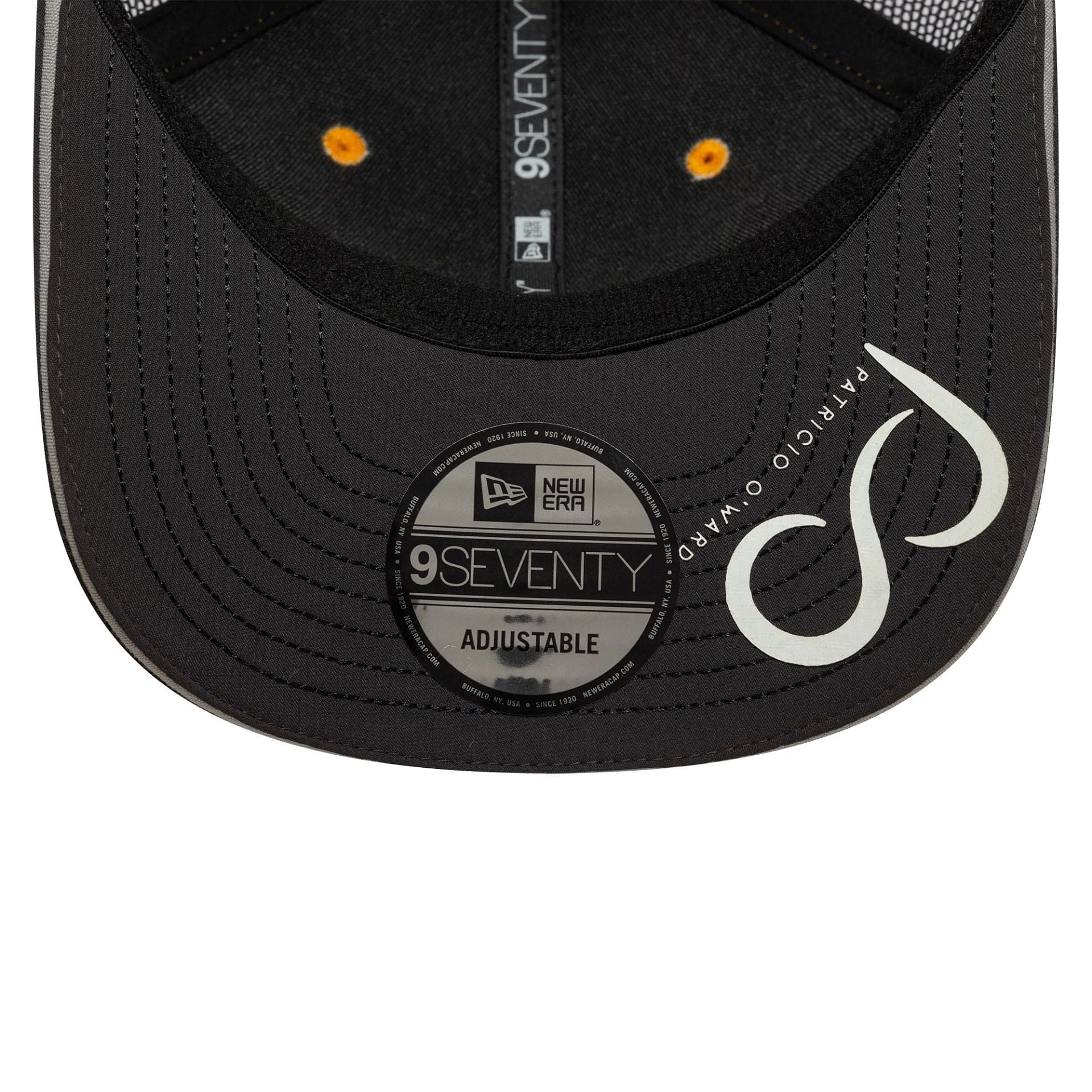 This is a Arrow McLaren Indycar Replica Team Patricio O'Ward Orange 9SEVENTY Stretch Snap Adjustable Cap 2