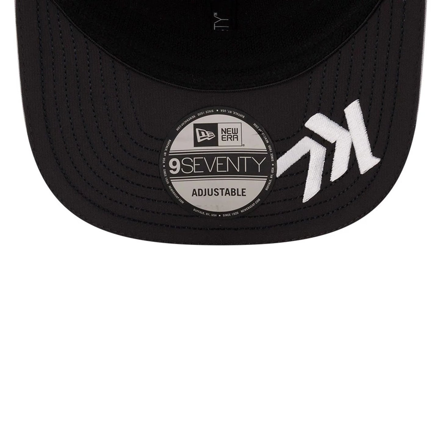 This is a Arrow McLaren Indycar Replica Team Kyle Larson Orange 9SEVENTY Stretch Snap Adjustable Cap 6