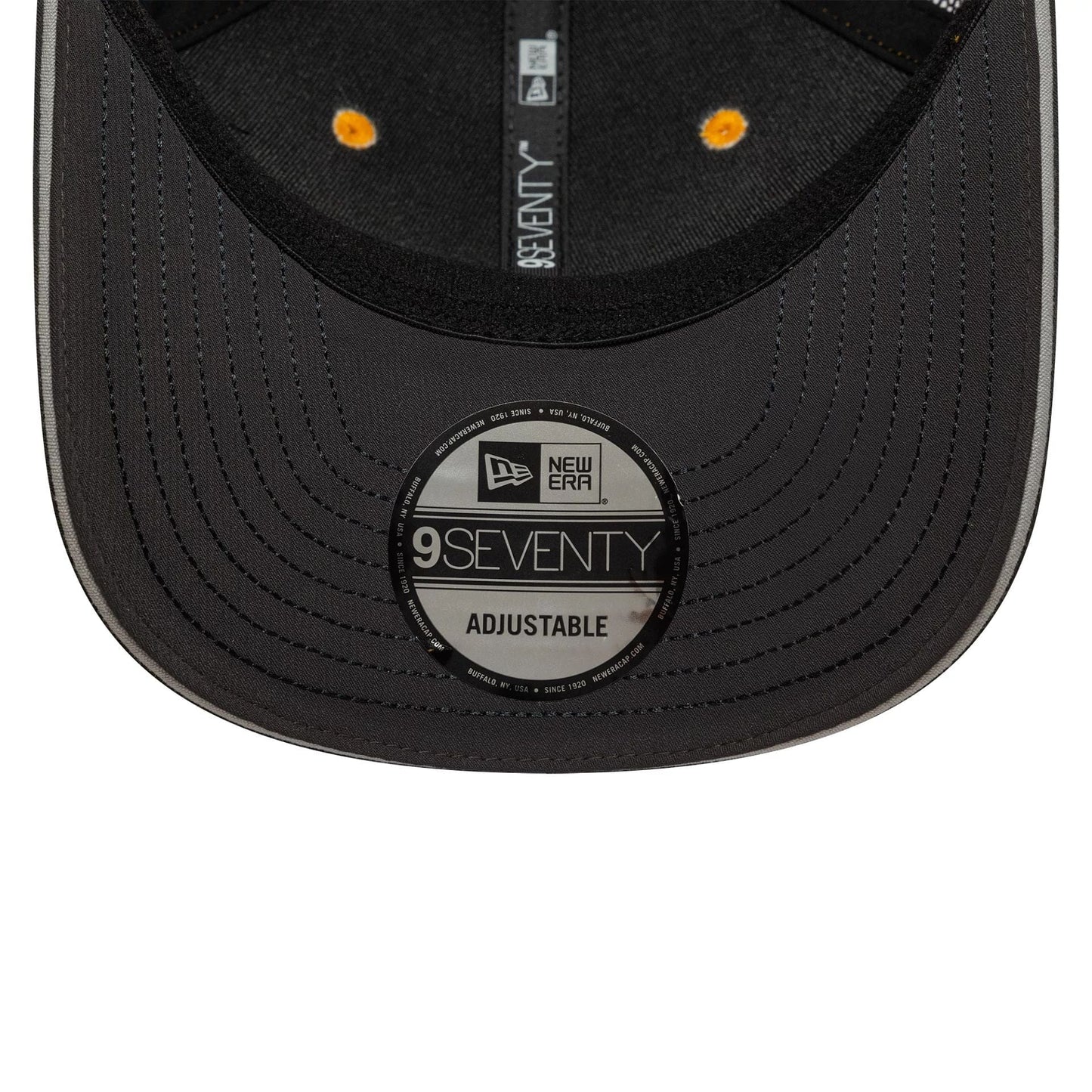 This is a Arrow McLaren Indycar Replica Team Alexander Rossi Orange 9SEVENTY Stretch Snap Adjustable Cap 6