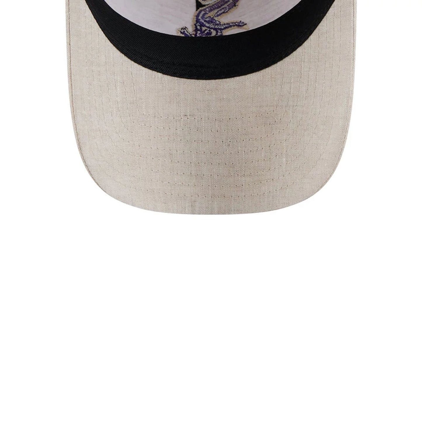 This is a Chicago White Sox Floral Visor Open Beige 9TWENTY Adjustable Cap 7
