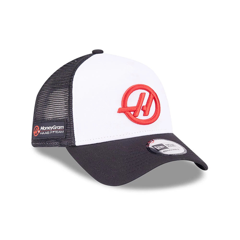 This is a TGR Haas F1 Black 9FORTY E-Frame Trucker Adjustable Cap 3