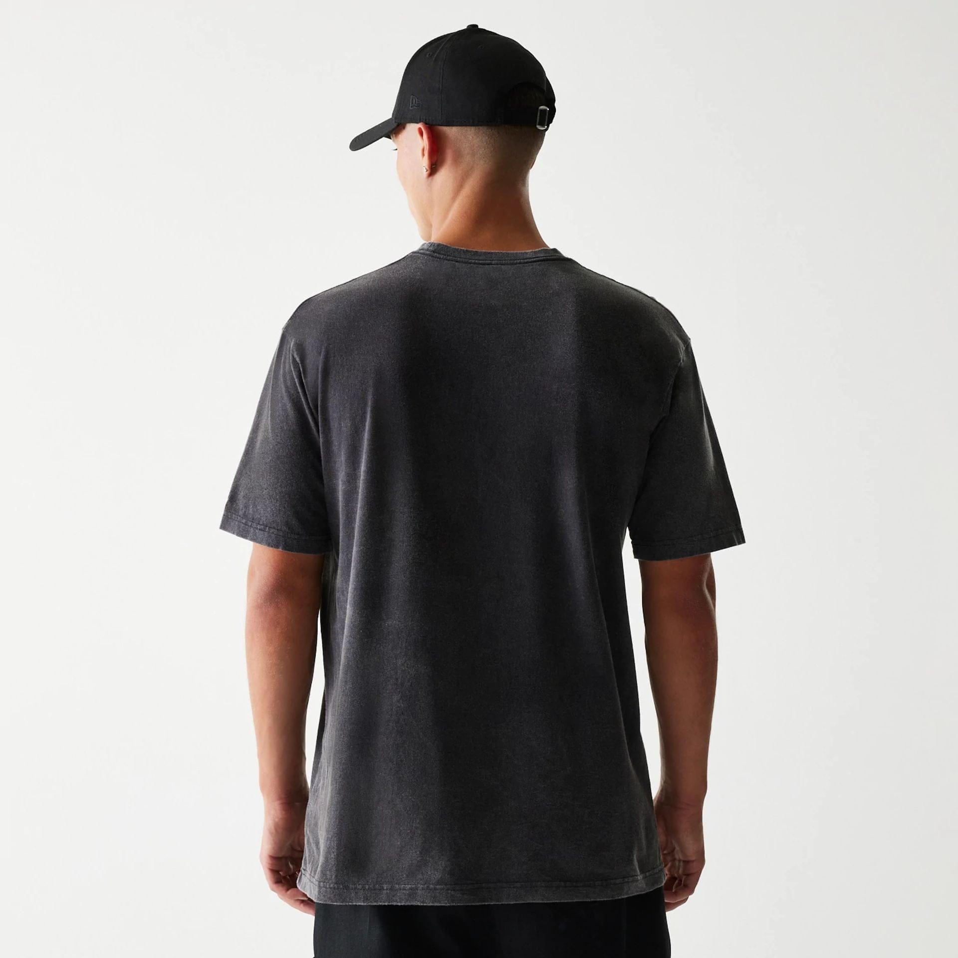 The Male model is wearing Detroit Lions NFL Sport Night Black T-Shirt 2