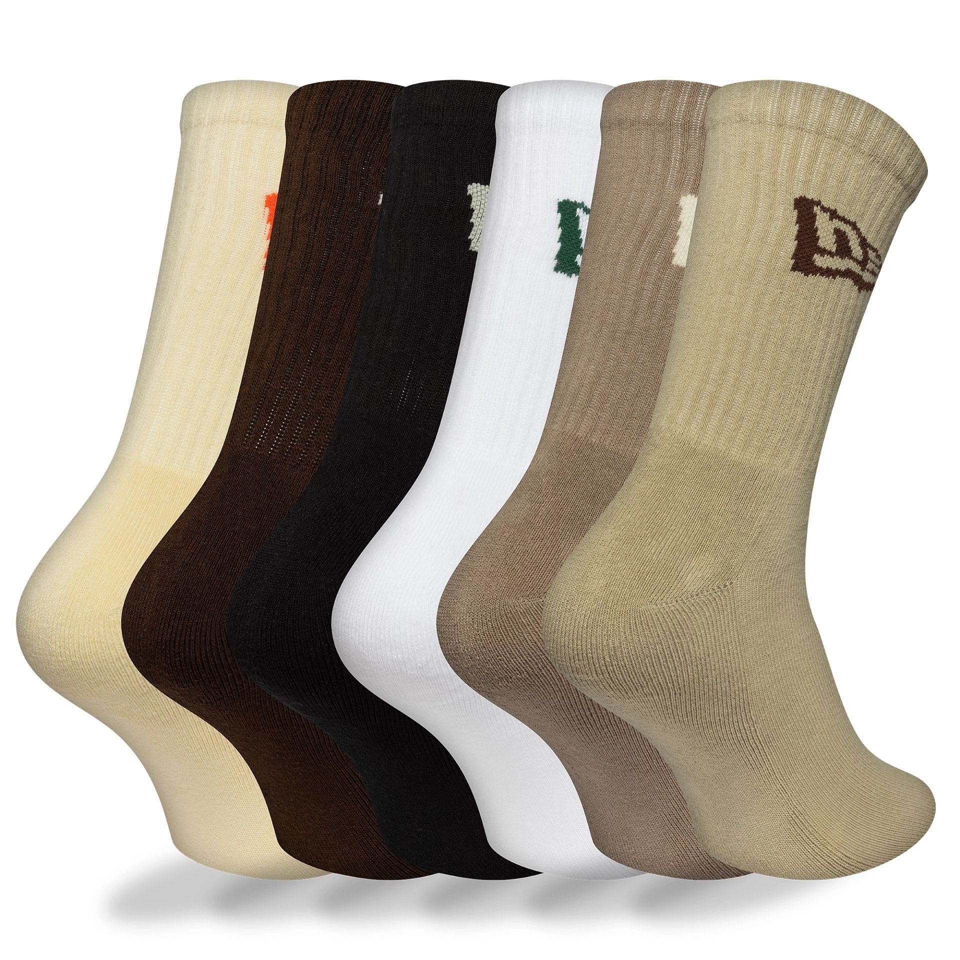 This is a New Era Flag 6-Pack Multi Tonal Crew Socks 2