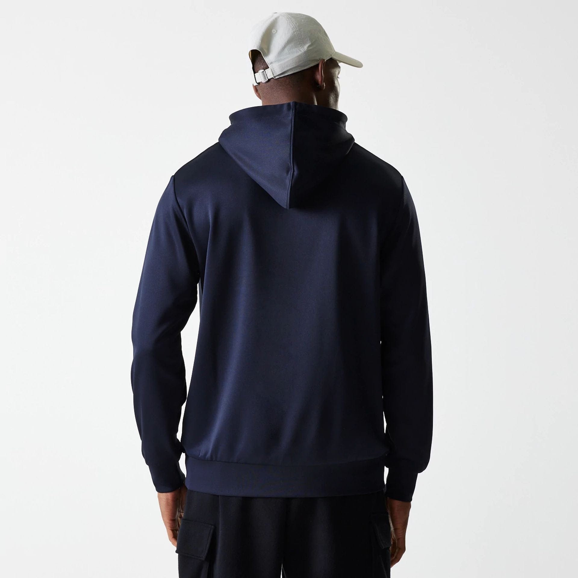 The Male model is wearing LA Dodgers MLB Essentials Navy Pullover Hoodie 2