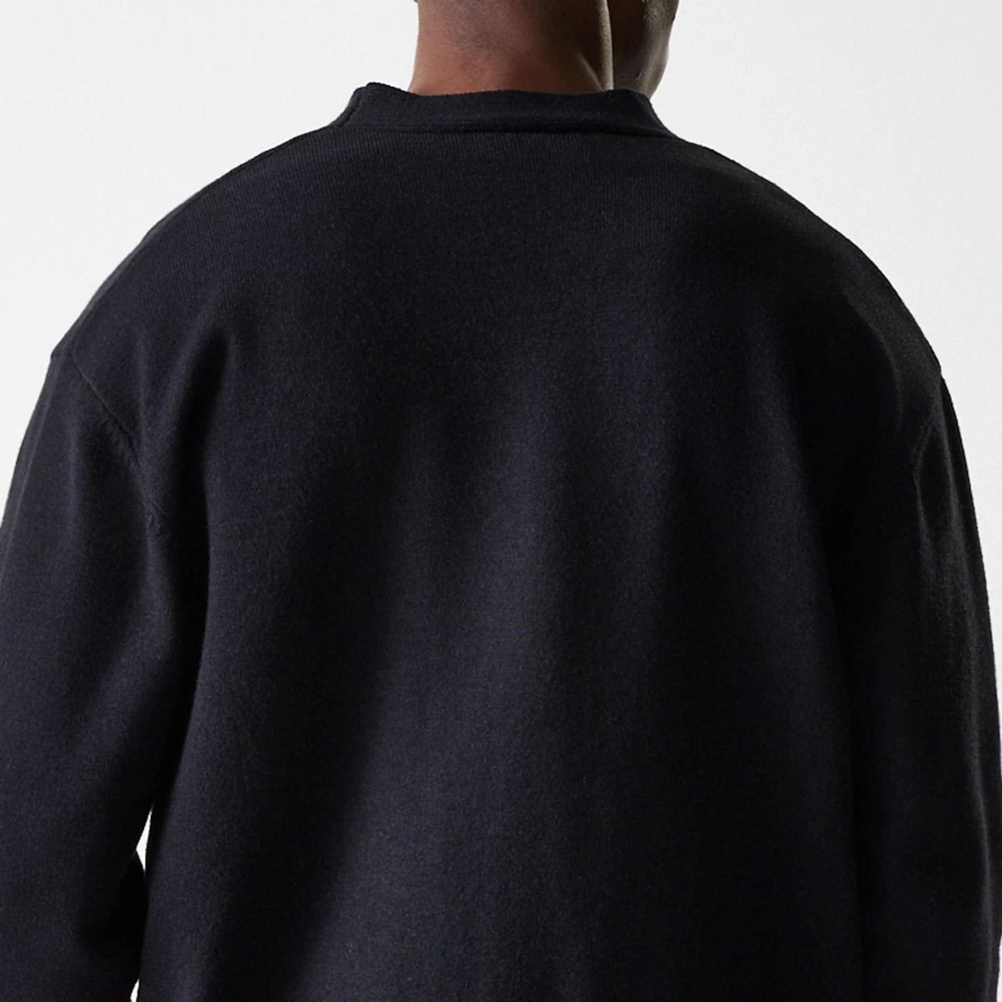 The Male model is wearing New York Yankees MLB Knit Black Cardigan 8