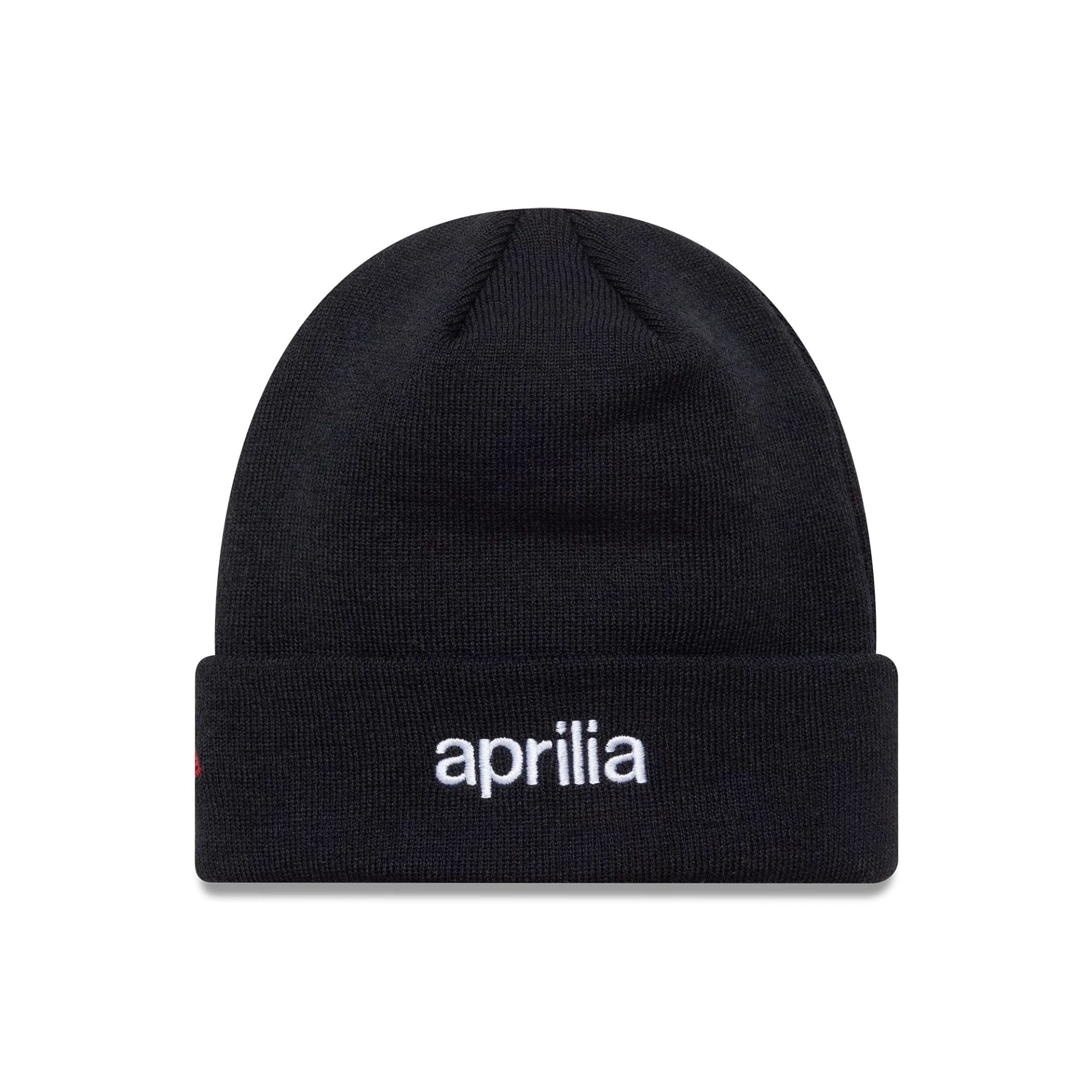 This is a Aprilia Polylana® Black Cuff Knit Beanie Hat 1