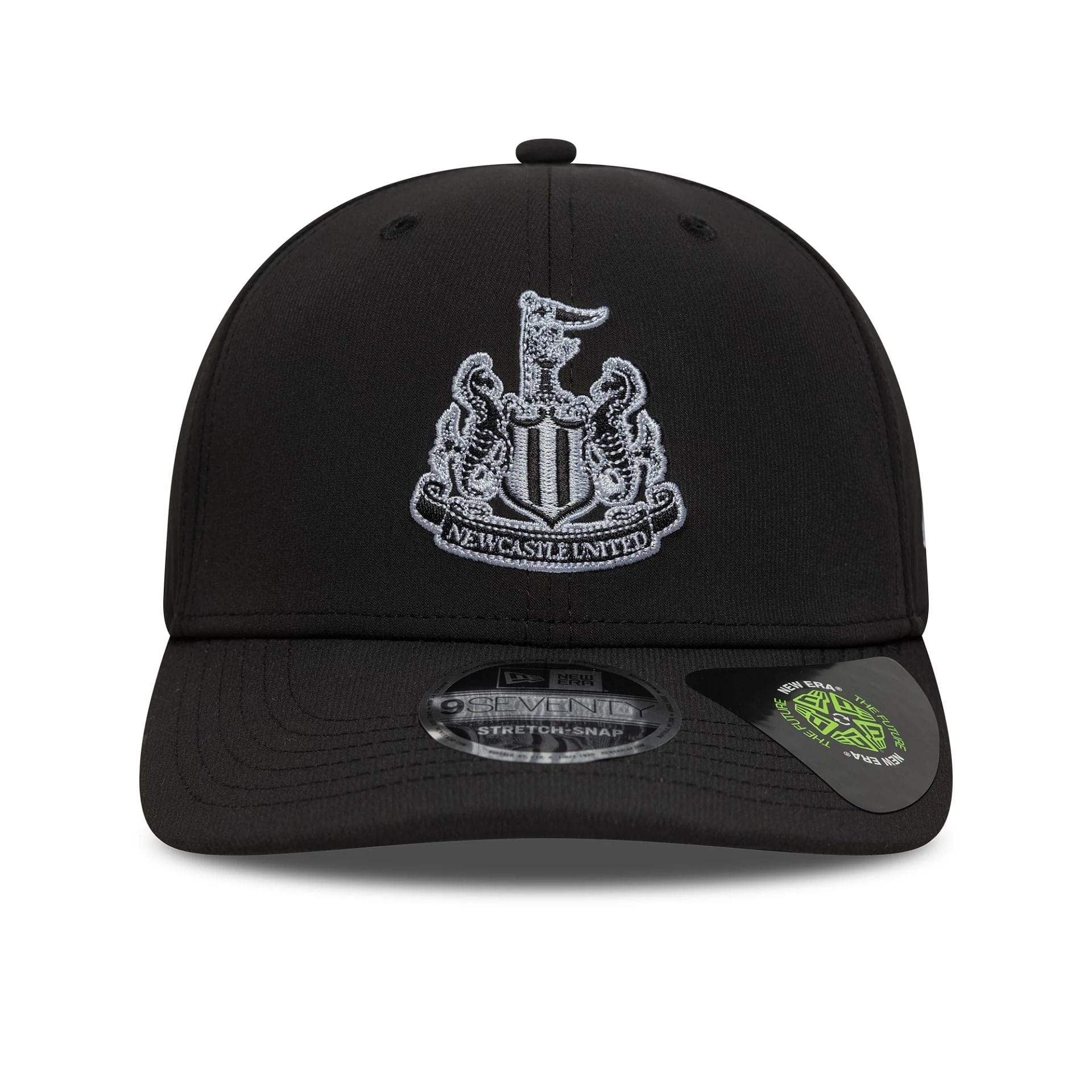 This is a Newcastle United FC Recycled Black 9SEVENTY Stretch Snap Adjustable Cap 2