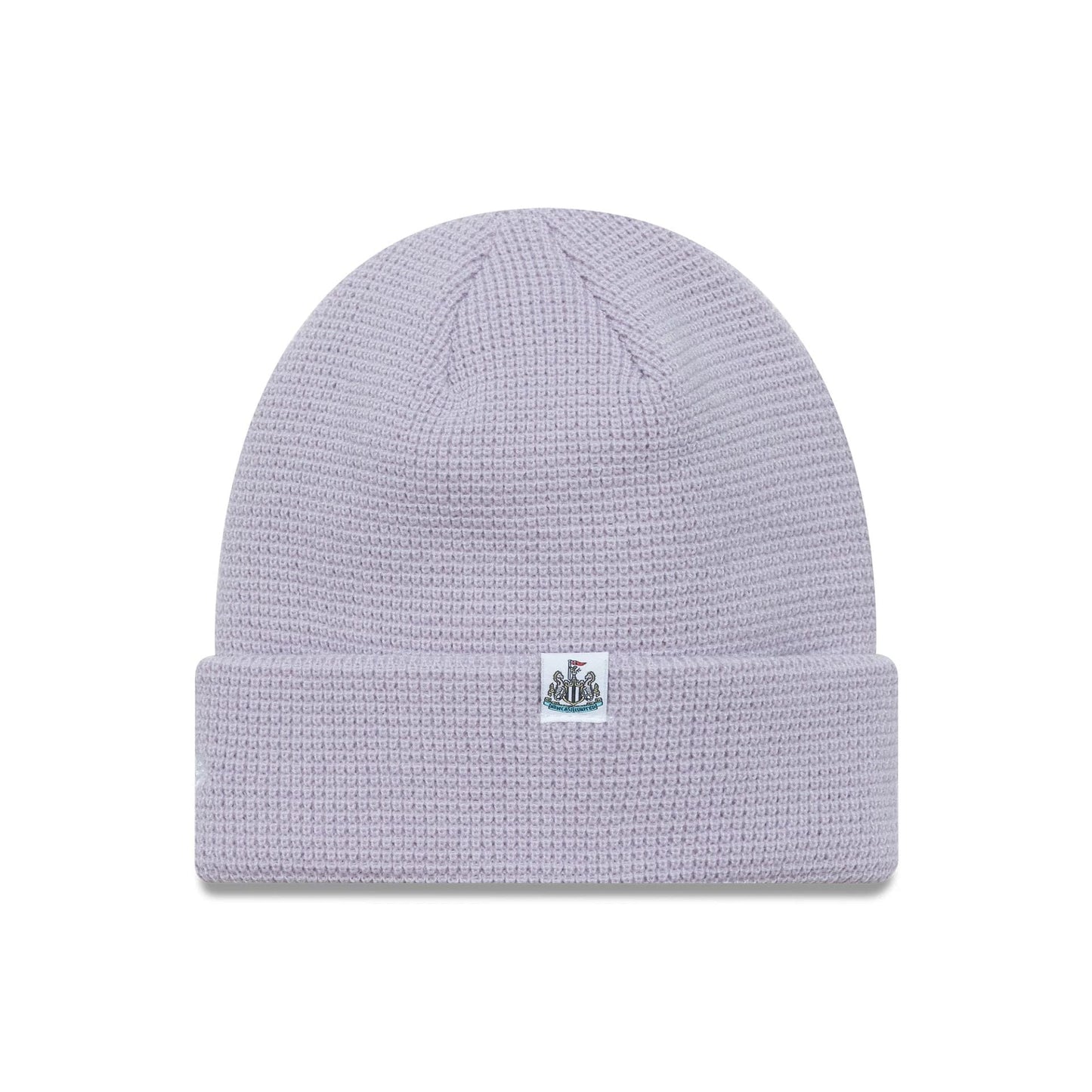 This is a Newcastle United FC Womens Seasonal Pastel Purple Cuff Knit Beanie Hat 2
