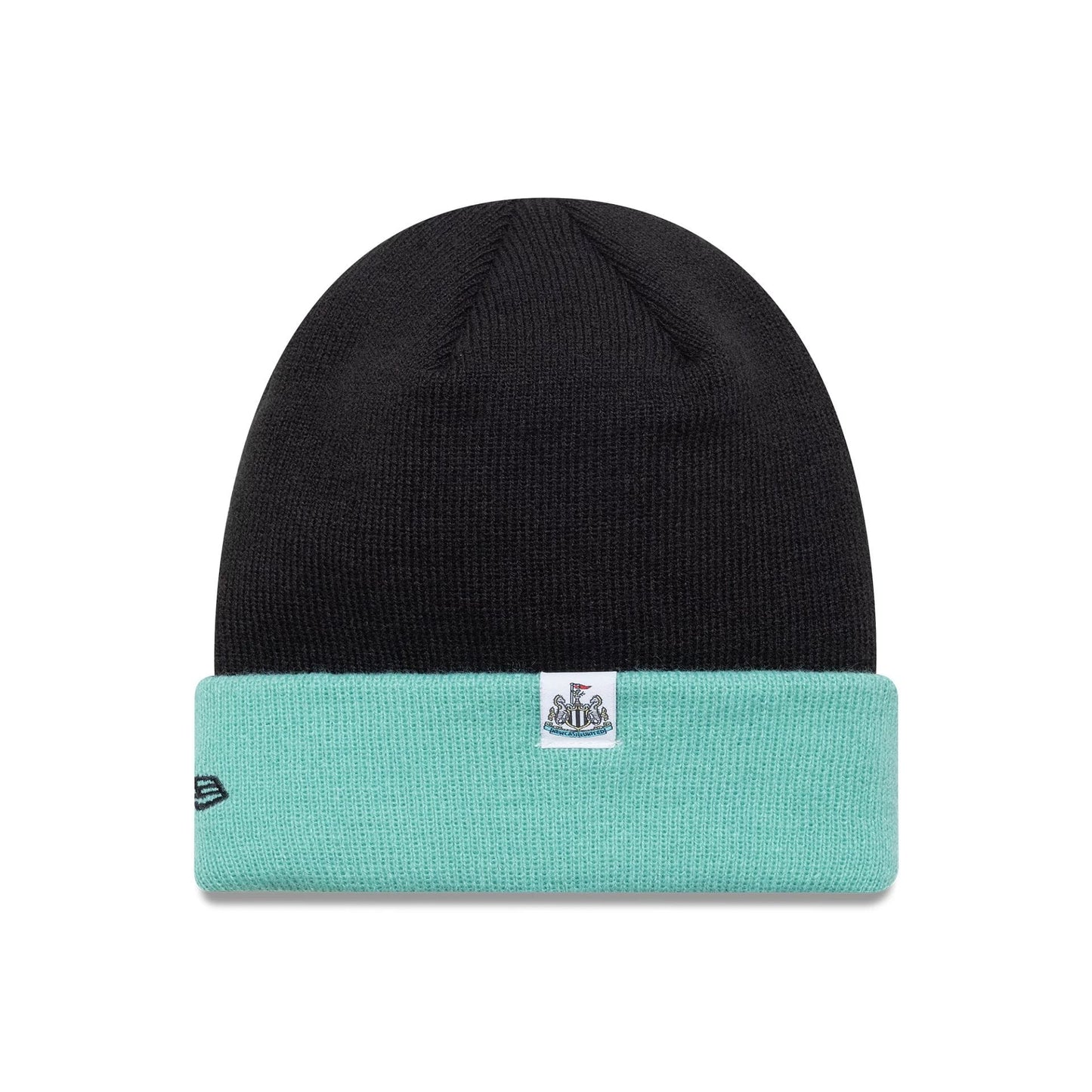 This is a Newcastle United FC Youth Wordmark Black Cuff Knit Beanie Hat 2