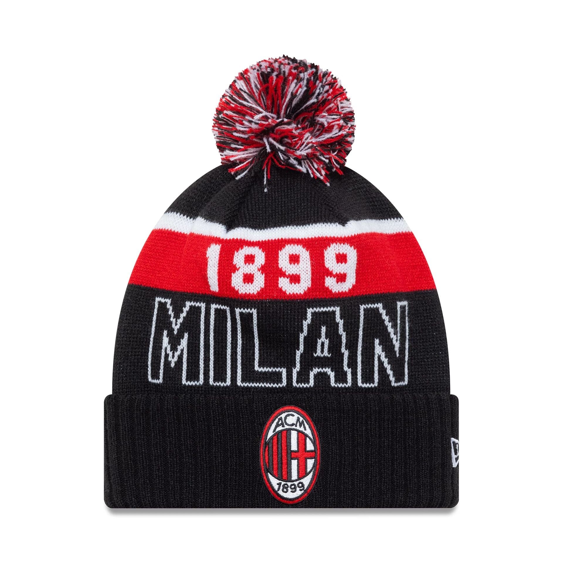 This is a AC Milan AC Milan Black Sport Knit Beanie Hat 1