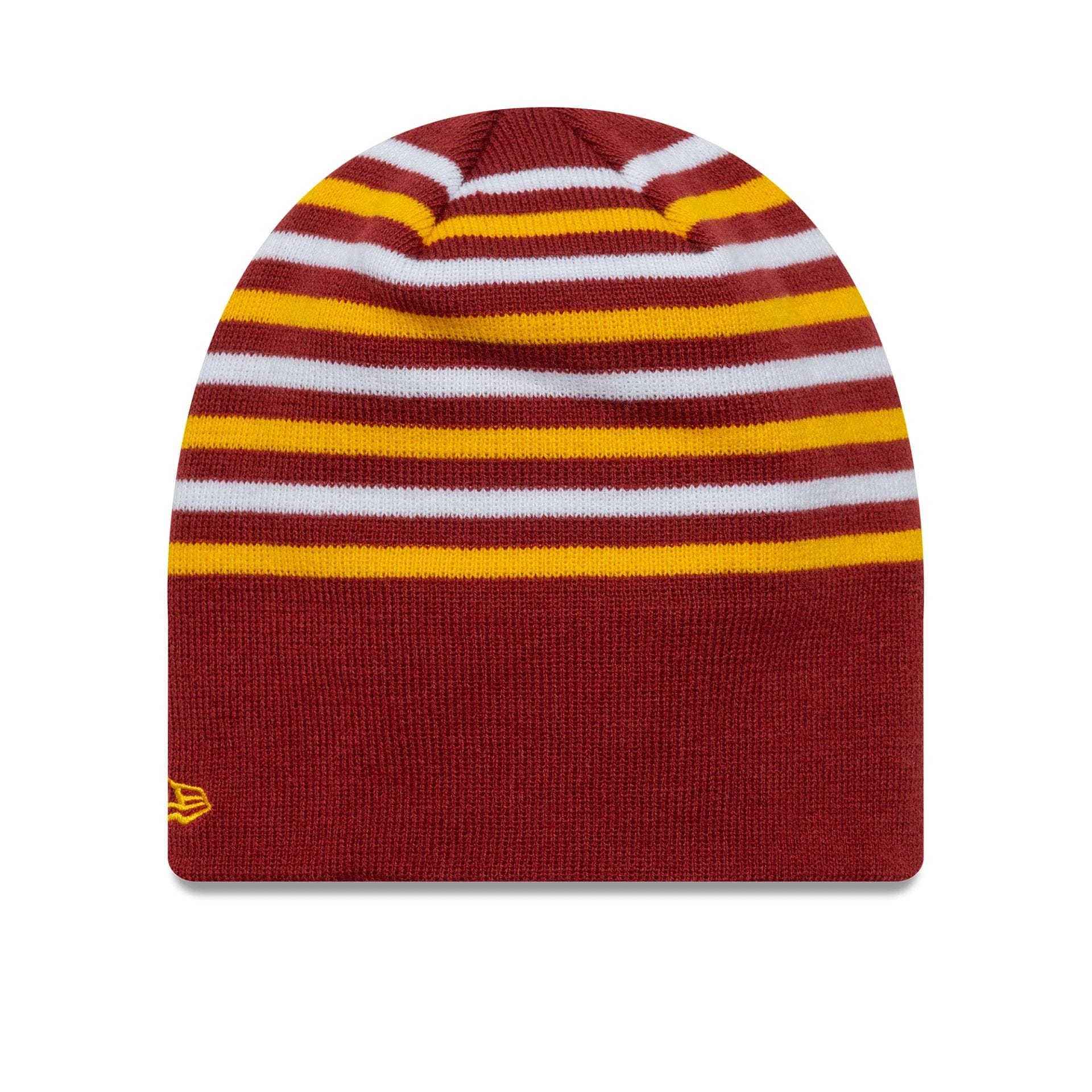 This is a AS Roma Stripe Dark Red Skull Knit Beanie Hat 2