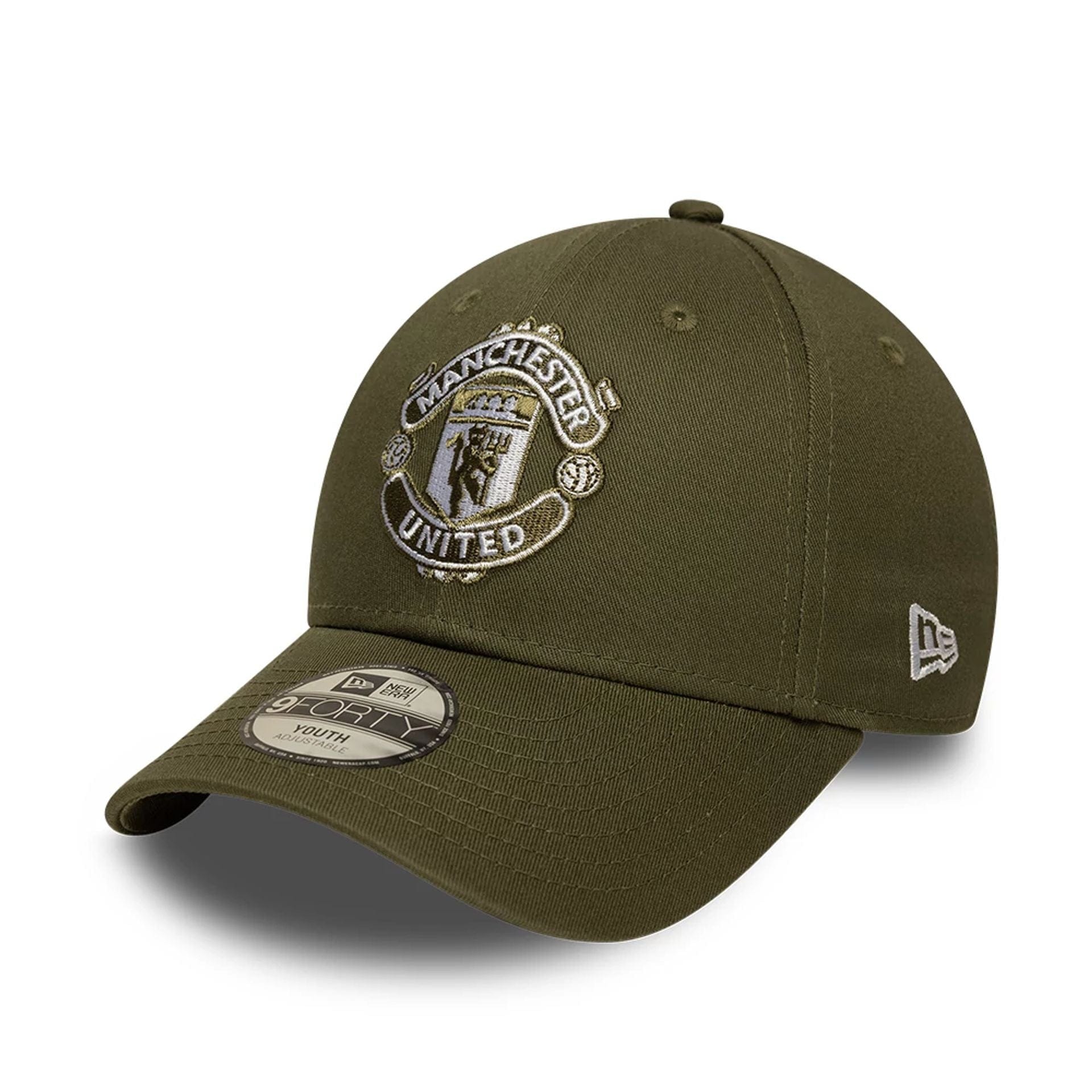 This is a Manchester United FC Youth Seasonal Green 9FORTY Adjustable Cap 1
