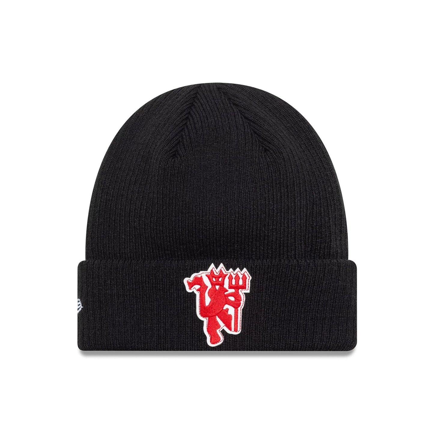 This is a Manchester United FC Vintage Black Cuff Knit Beanie Hat 2