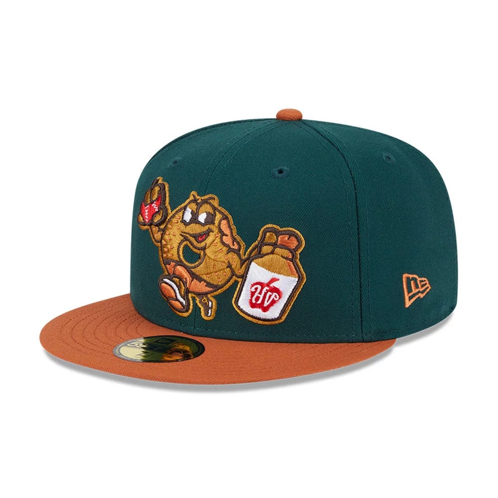 Pictured is this MiLB Theme Night Hudson Valley Renegades 59FIFTY Fitted cap in dark green. 1