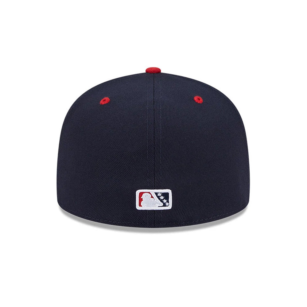 Pictured is this MiLB Theme Night Toledo Mud Hens 59FIFTY Fitted cap in navy. 7