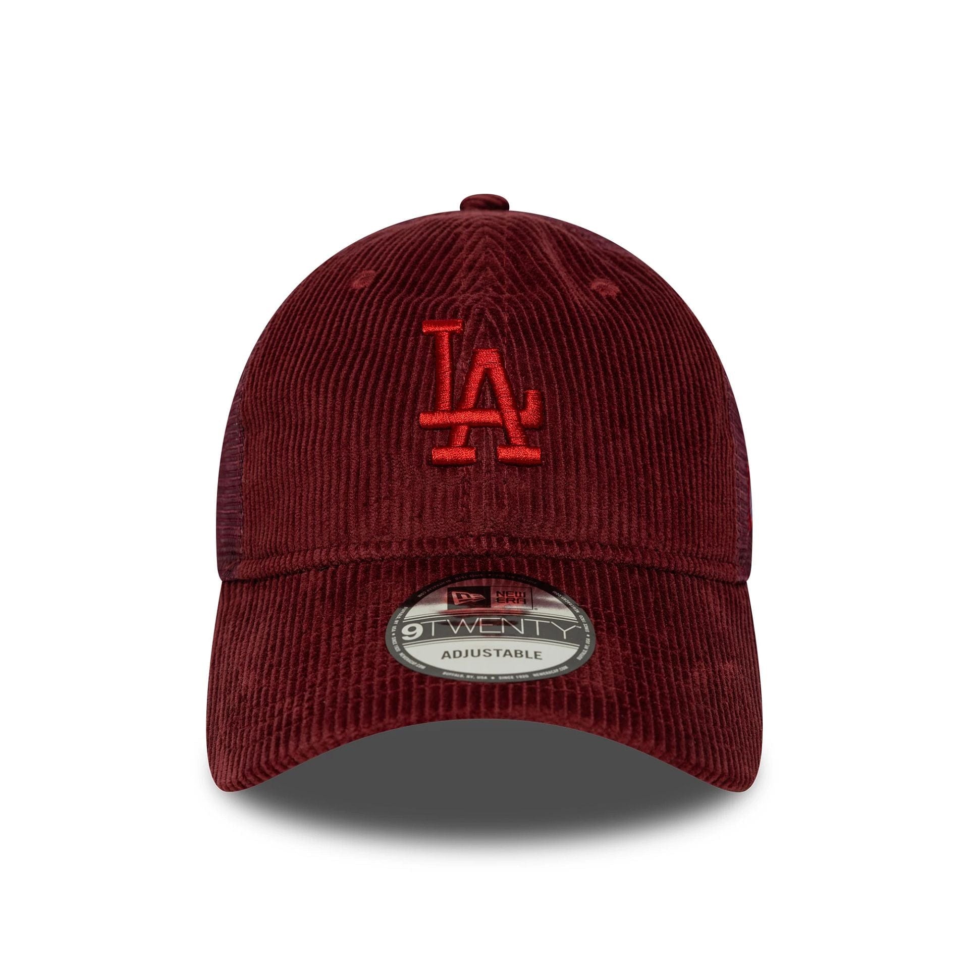 This is a LA Dodgers MLB Cord Dark Red 9TWENTY Trucker Adjustable Cap 2