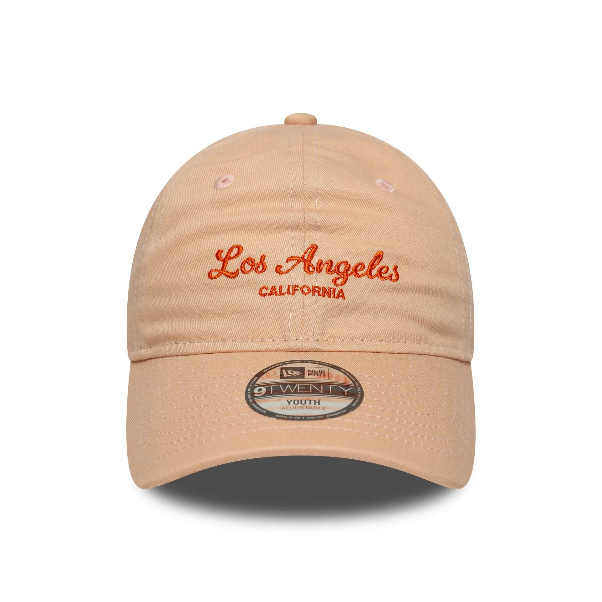 This is a Youth New Era Location Pastel Orange 9TWENTY Adjustable Cap 2