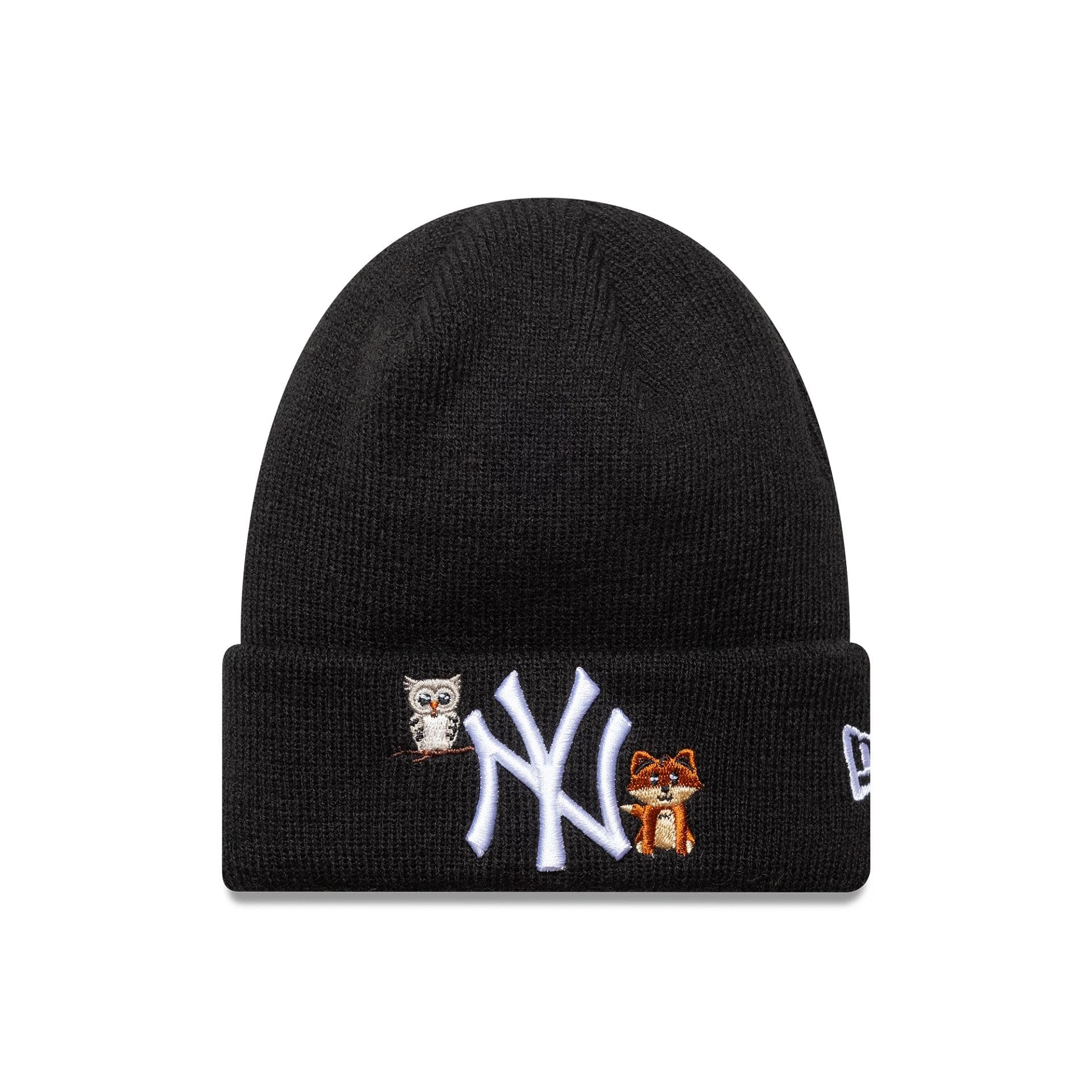 This is a New York Yankees Toddler MLB Icon Black Cuff Knit Beanie Hat 1