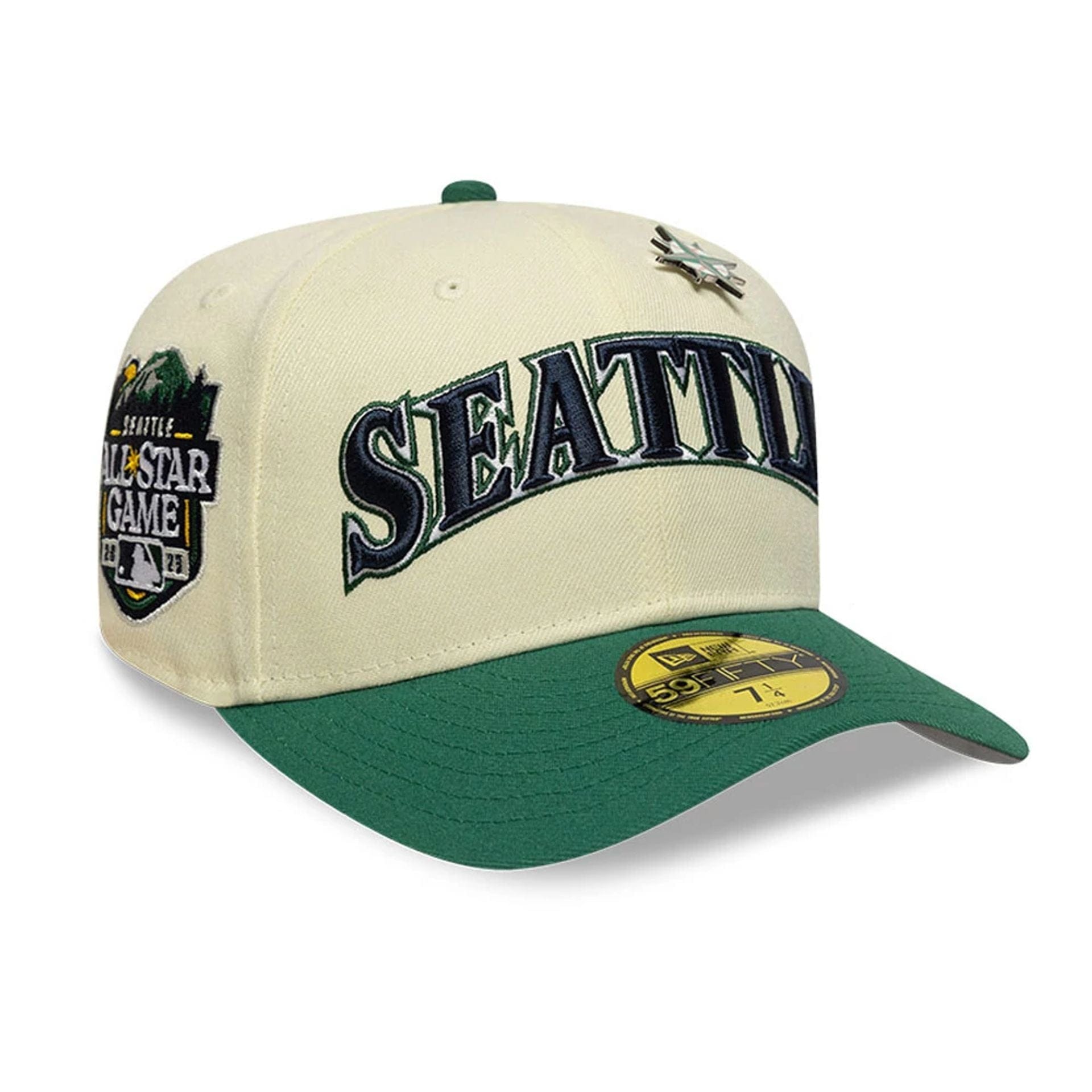 This is a Seattle Mariners MLB All Star Game Cream 59FIFTY Fitted Cap 1