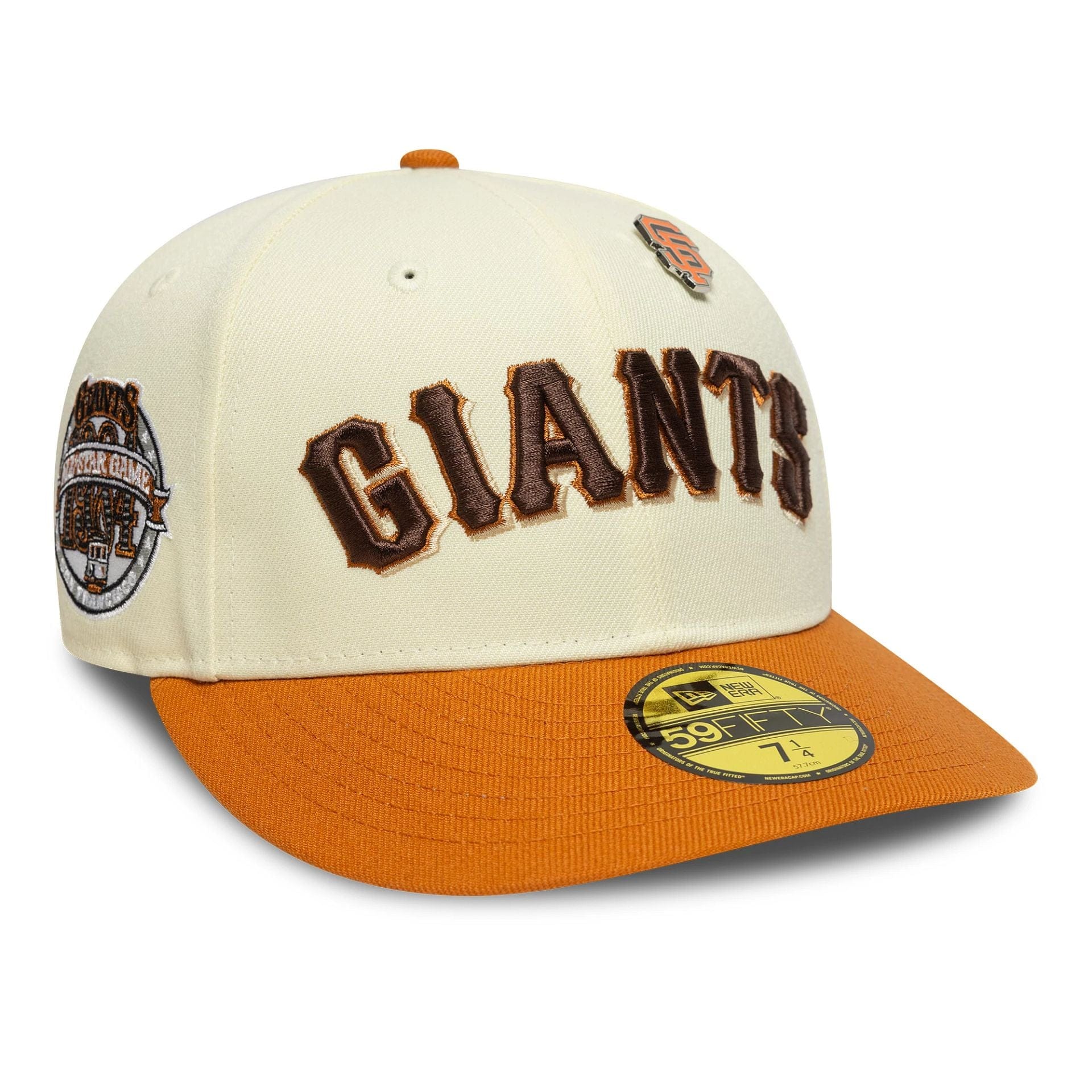 This is a San Francisco Giants MLB All Star Game Pin Cream 59FIFTY Fitted Cap 1