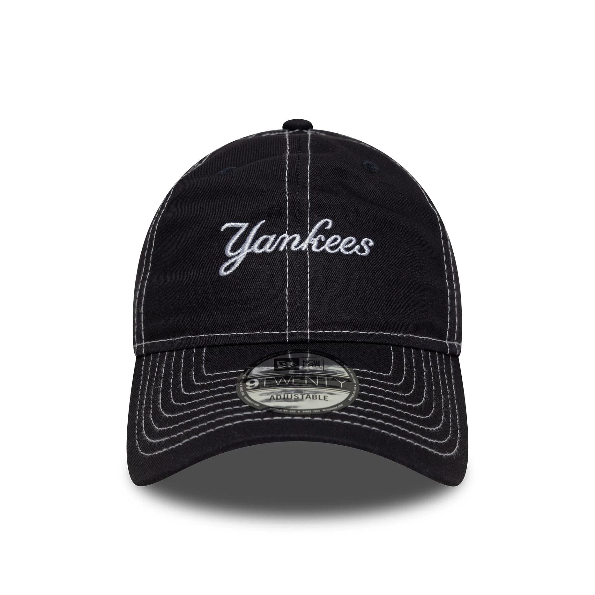 This is a New York Yankees MLB Contrast Stitch Navy 9TWENTY Adjustable Cap 2