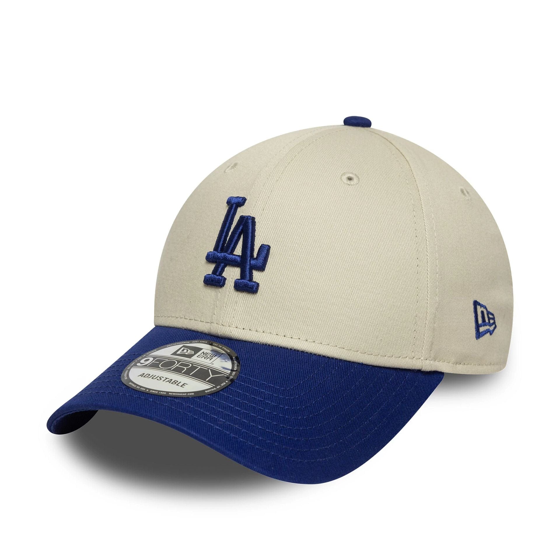 This is a LA Dodgers MLB Colour Block Cream 9FORTY Adjustable Cap 1