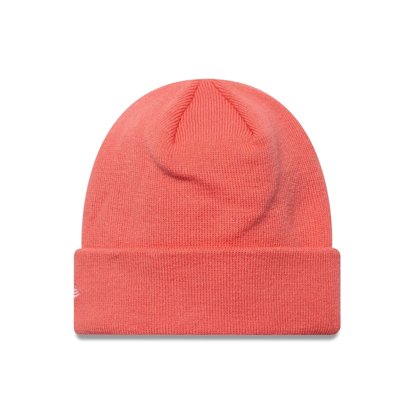 This is a New York Yankees MLB League Essential Pastel Pink Cuff Knit Beanie Hat 2