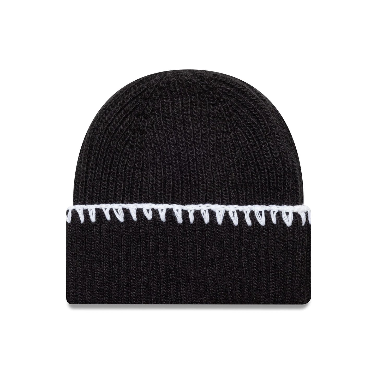 This is a New York Yankees MLB Chunky Topstitch Black Cuff Knit Beanie Hat 2