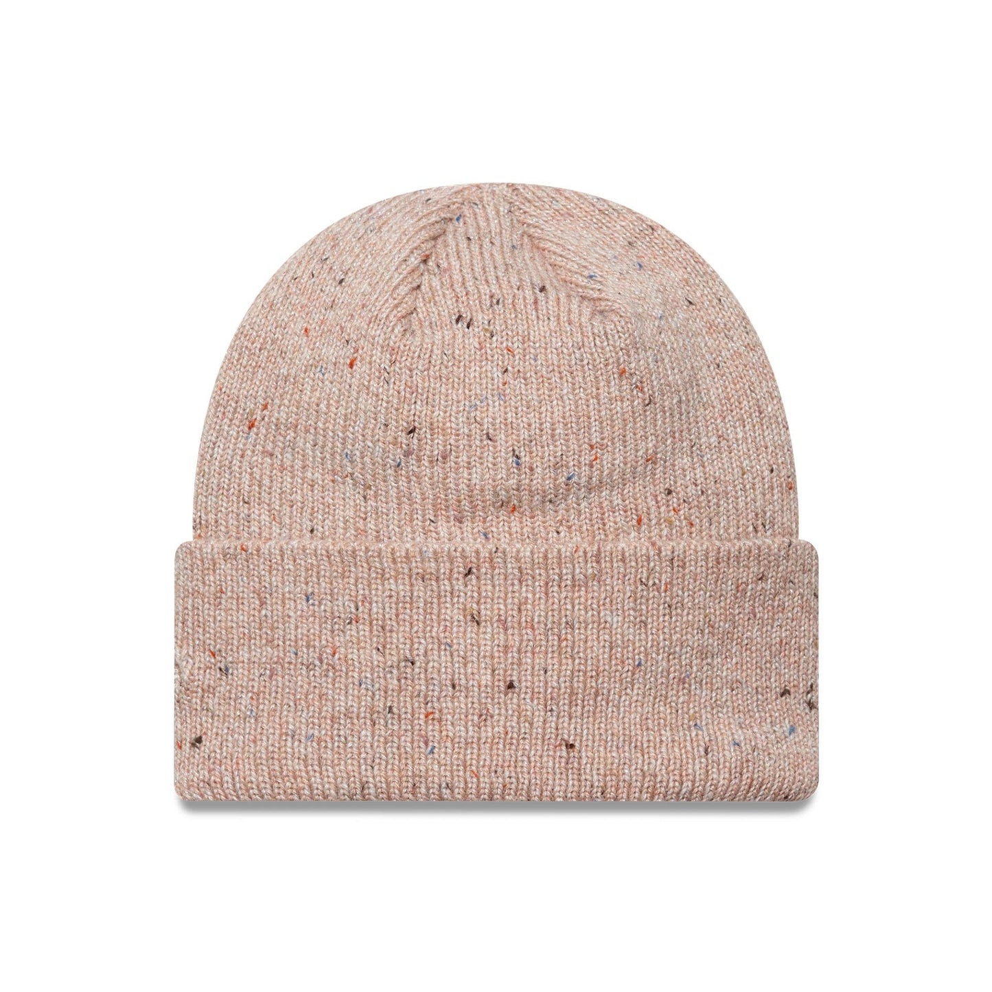 This is a New York Yankees Womens MLB Glitter Pastel Pink Cuff Knit Beanie Hat 2