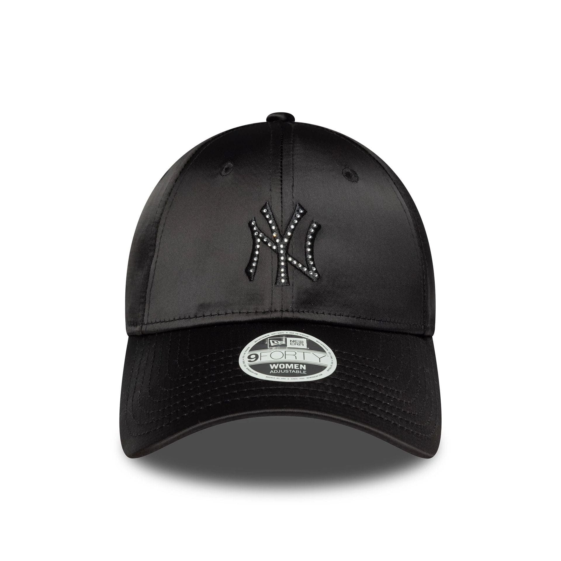This is a New York Yankees MLB Satin Rhinestone Black 9FORTY Adjustable Cap 2