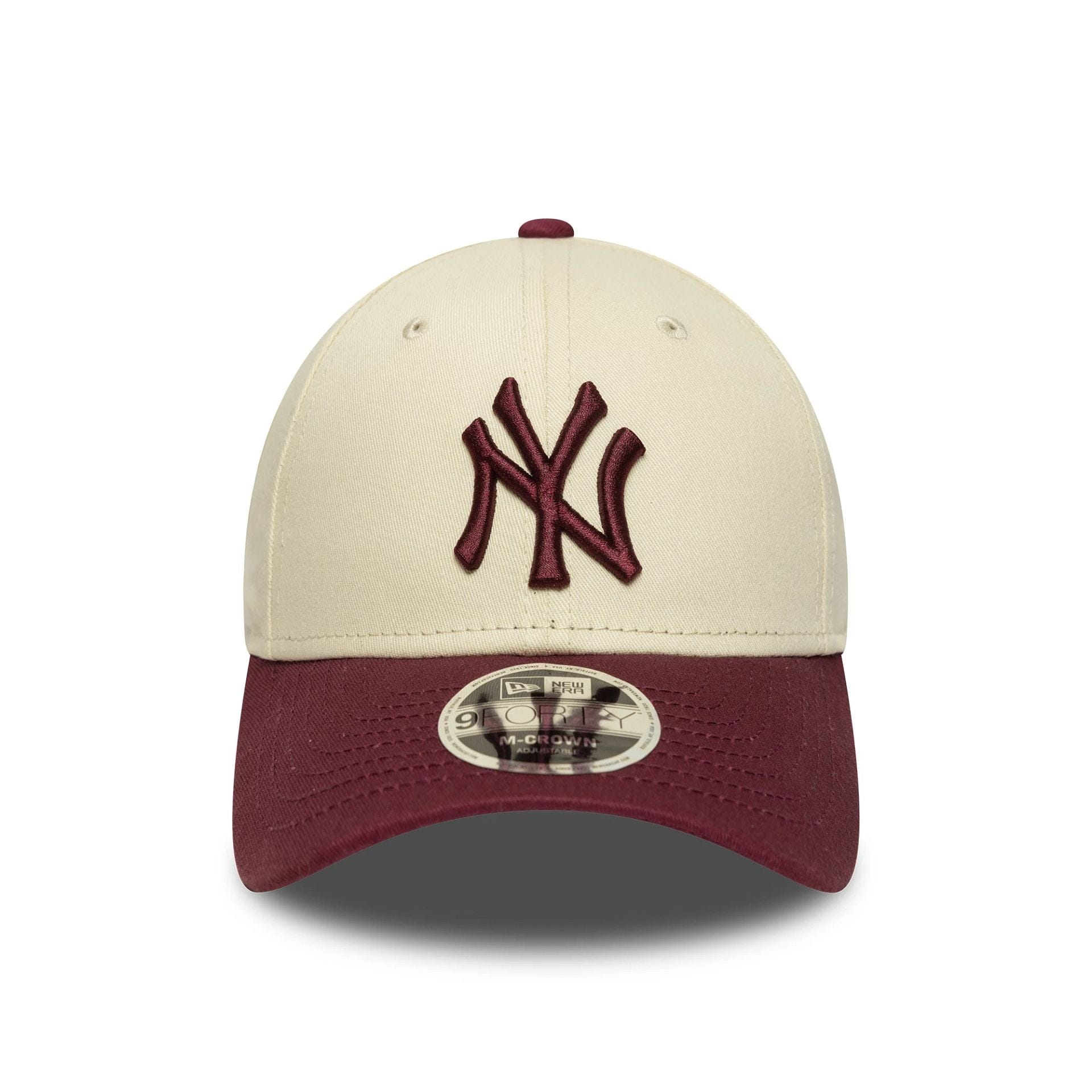 This is a New York Yankees MLB Colour Block Cream 9FORTY M-Crown Adjustable Cap 2