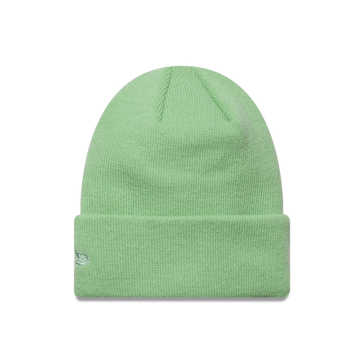 This is a New York Yankees Youth MLB League Essential Pastel Green Cuff Knit Beanie Hat 2