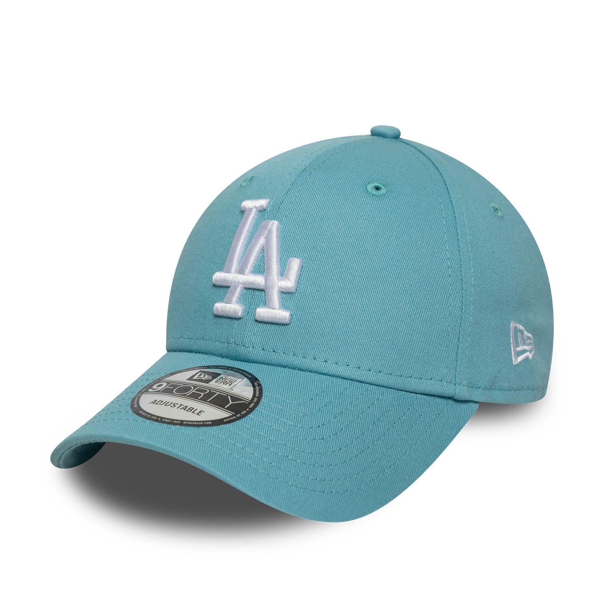 This is a LA Dodgers MLB League Essential Pastel Blue 9FORTY Adjustable Cap 1