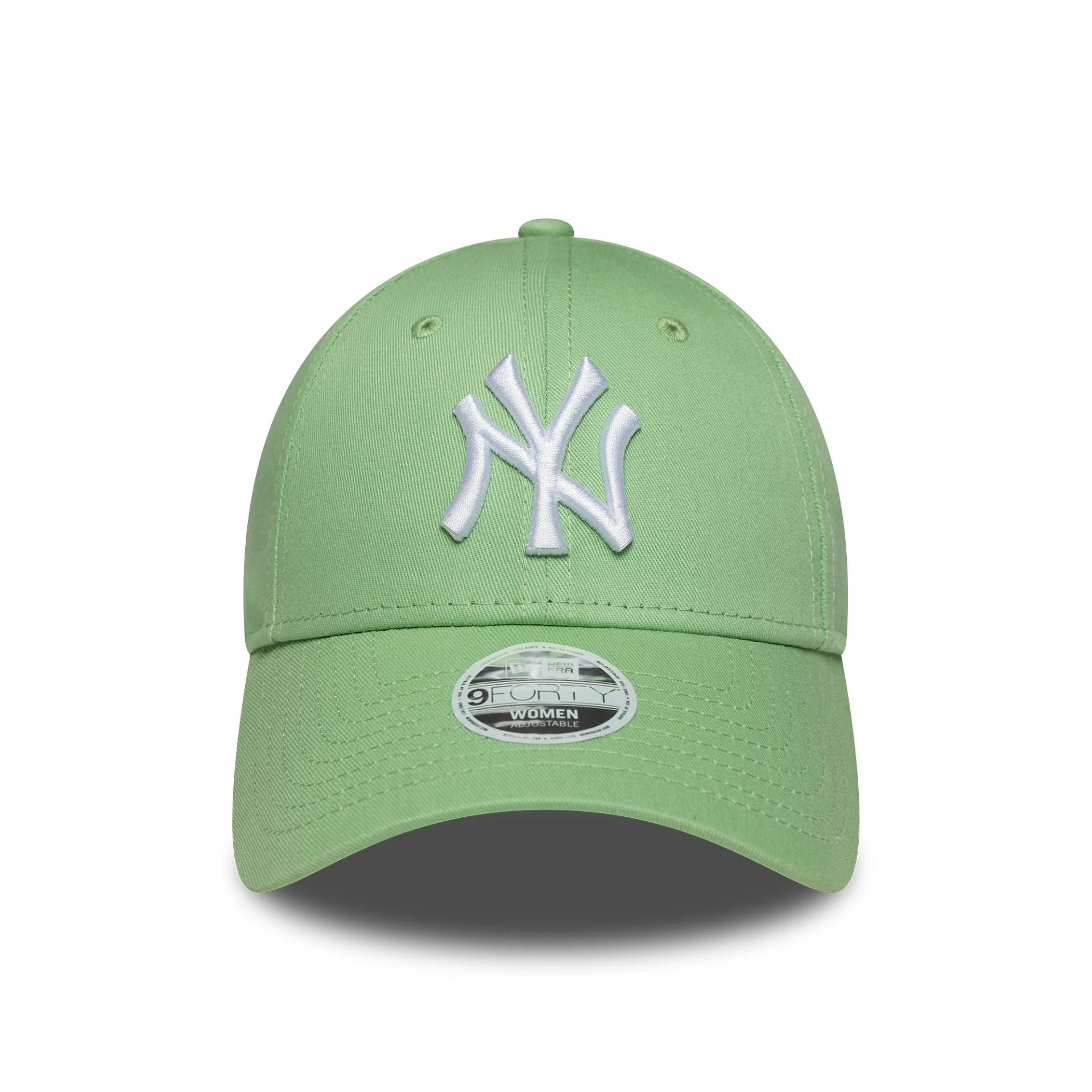 This is a New York Yankees Womens MLB League Essential Pastel Green 9FORTY Adjustable Cap 2