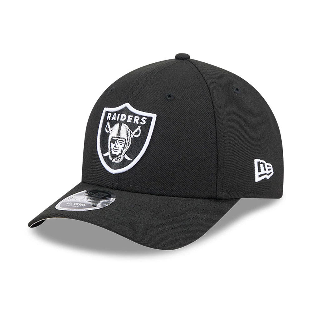 Pictured is this NFL Team Las Vegas Raiders 9FORTY M-Crown cap in black. 1