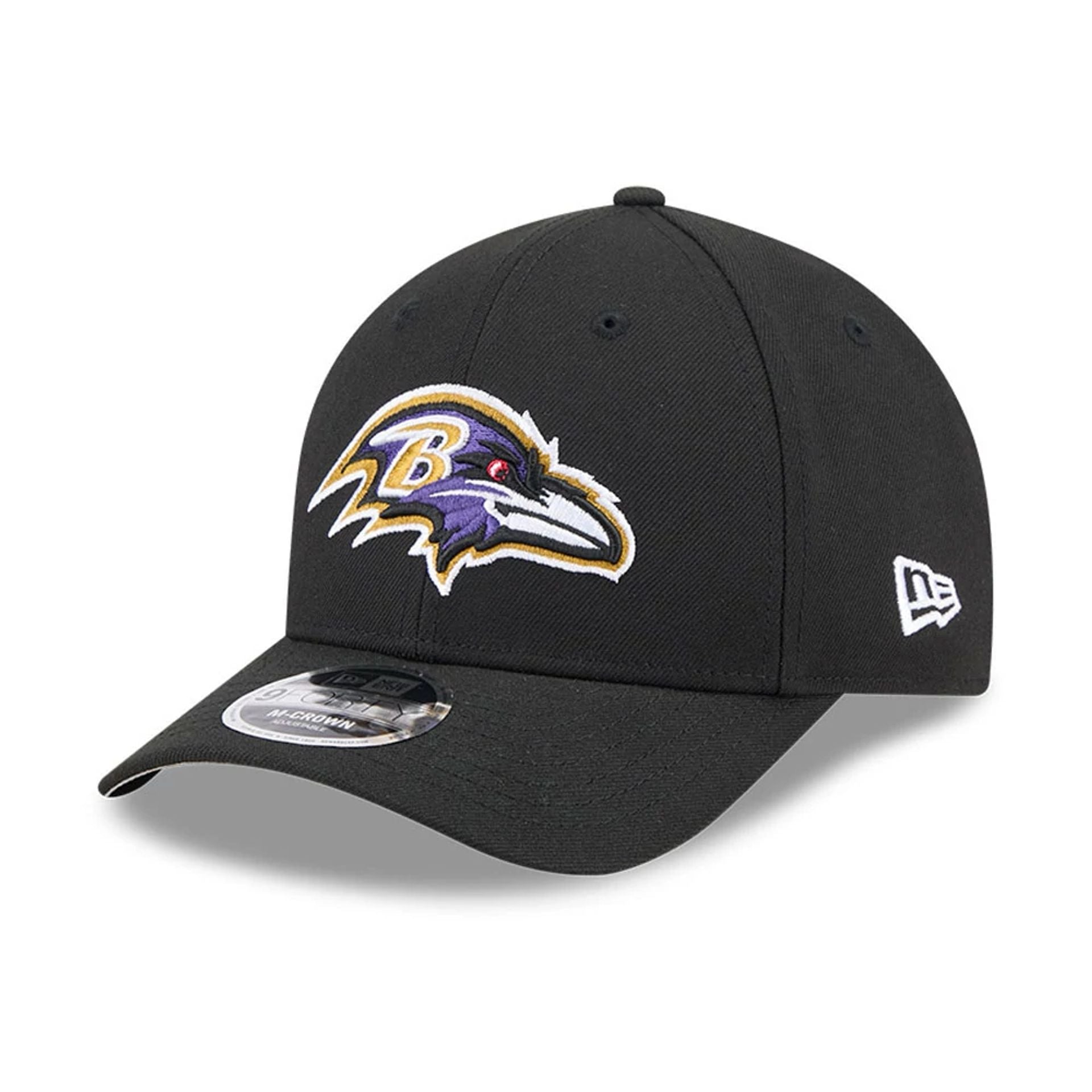 Pictured is this NFL Team Baltimore Ravens 9FORTY M-Crown cap in black. 1