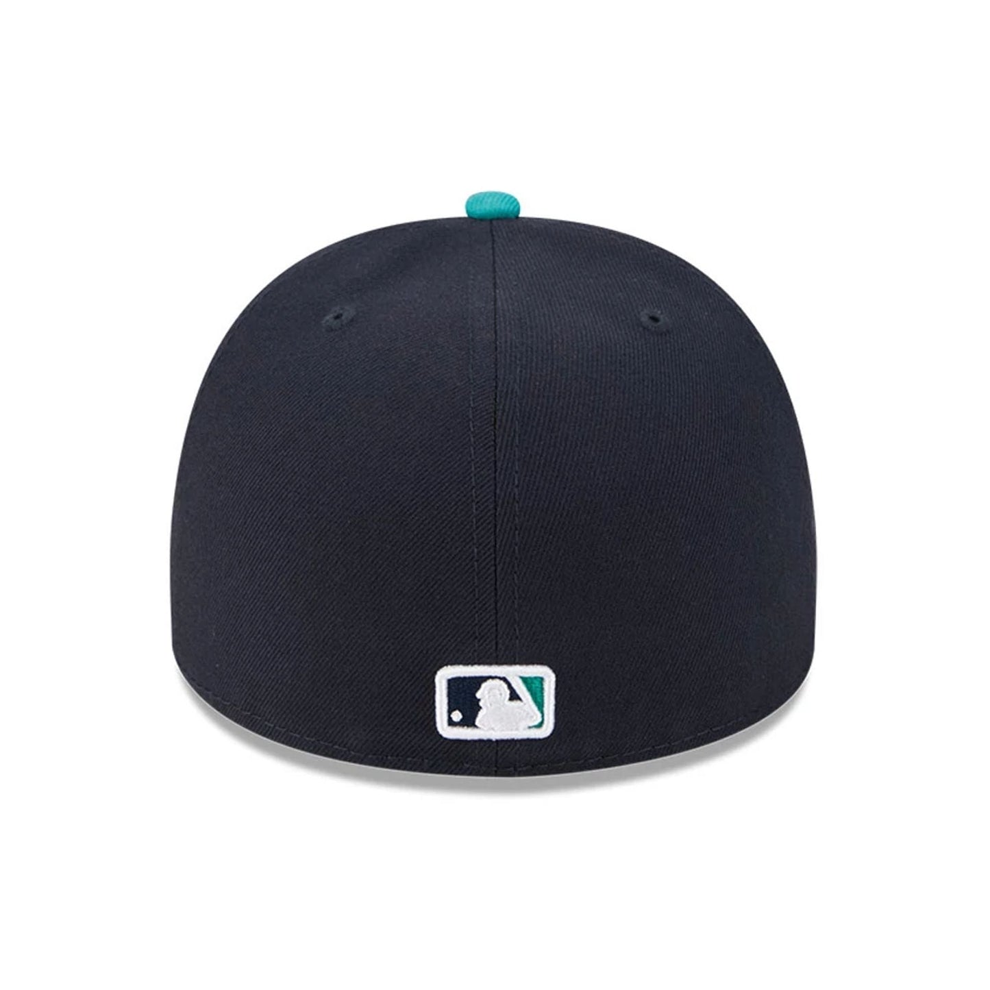 Pictured is this MLB Cartoon Seattle Mariners 59FIFTY A-Frame Fitted cap in navy. 7