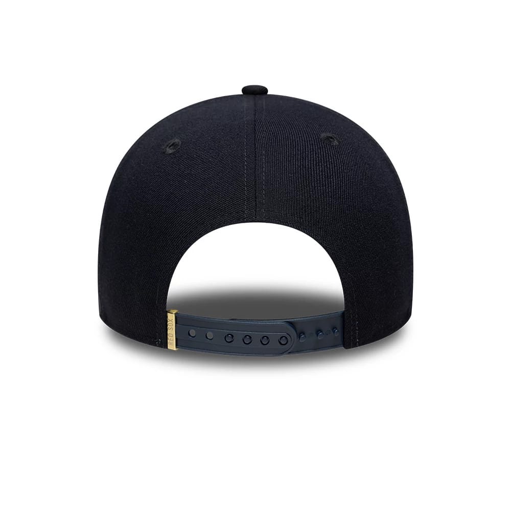 Pictured is this MLB Emblem Detroit Tigers 9FORTY M-Crown A-Frame cap in navy. 5