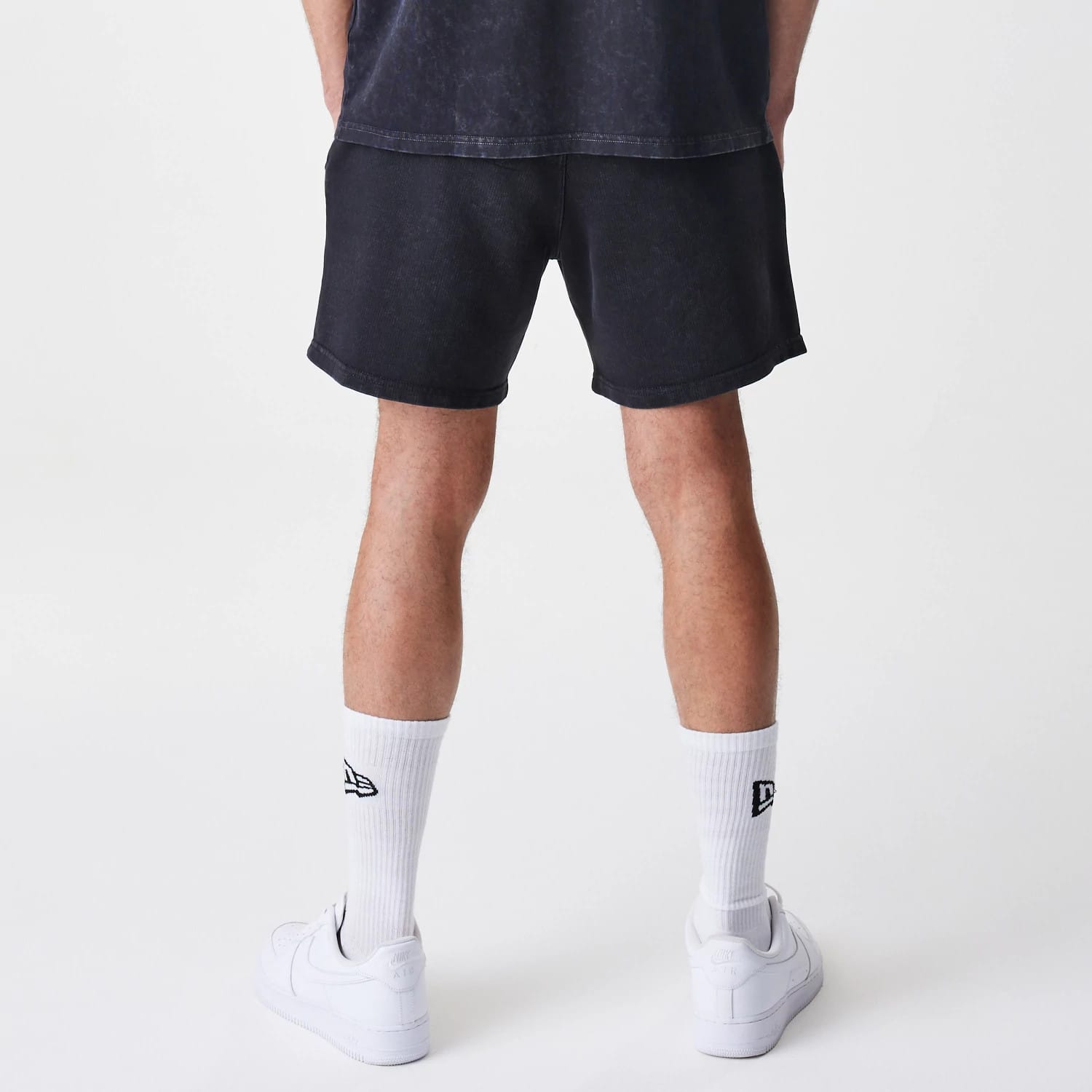 The Male model is wearing McLaren Racing Washed Black Shorts 2