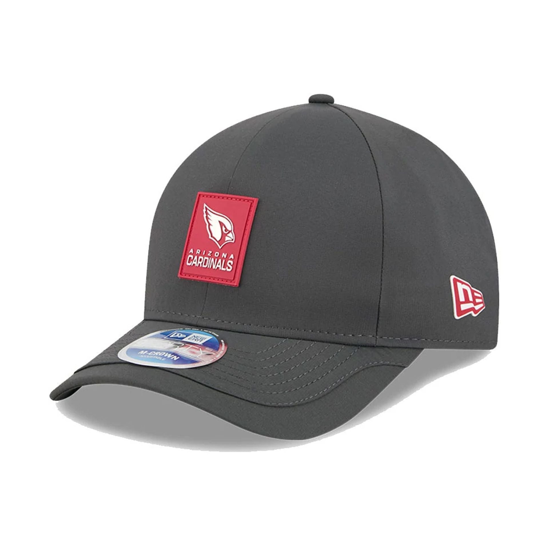 This is a Arizona Cardinals NFL Sideline 2025 Charcoal 9FORTY M-Crown Adjustable Cap 1