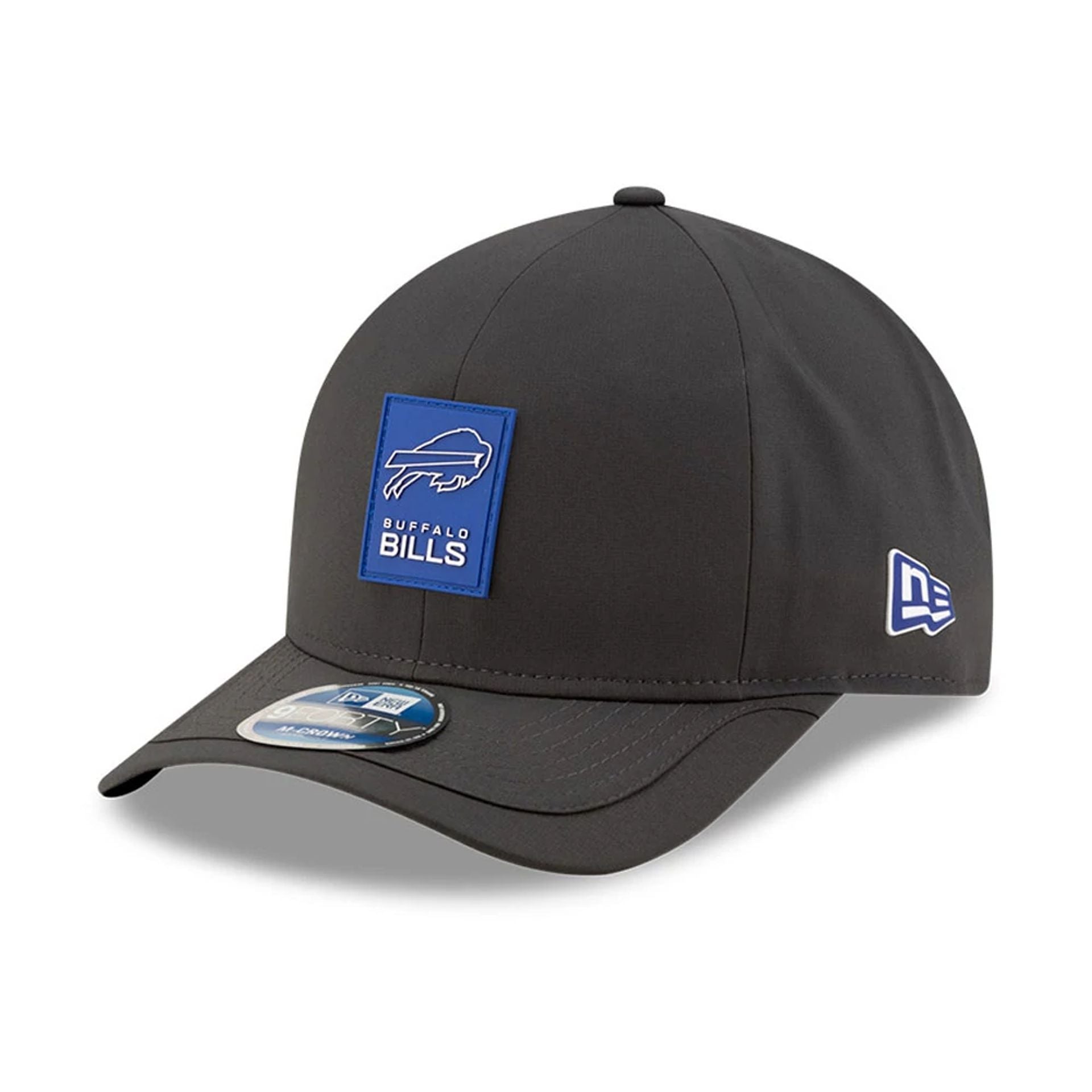 This is a Buffalo Bills NFL Sideline 2025 Charcoal 9FORTY M-Crown Adjustable Cap 1