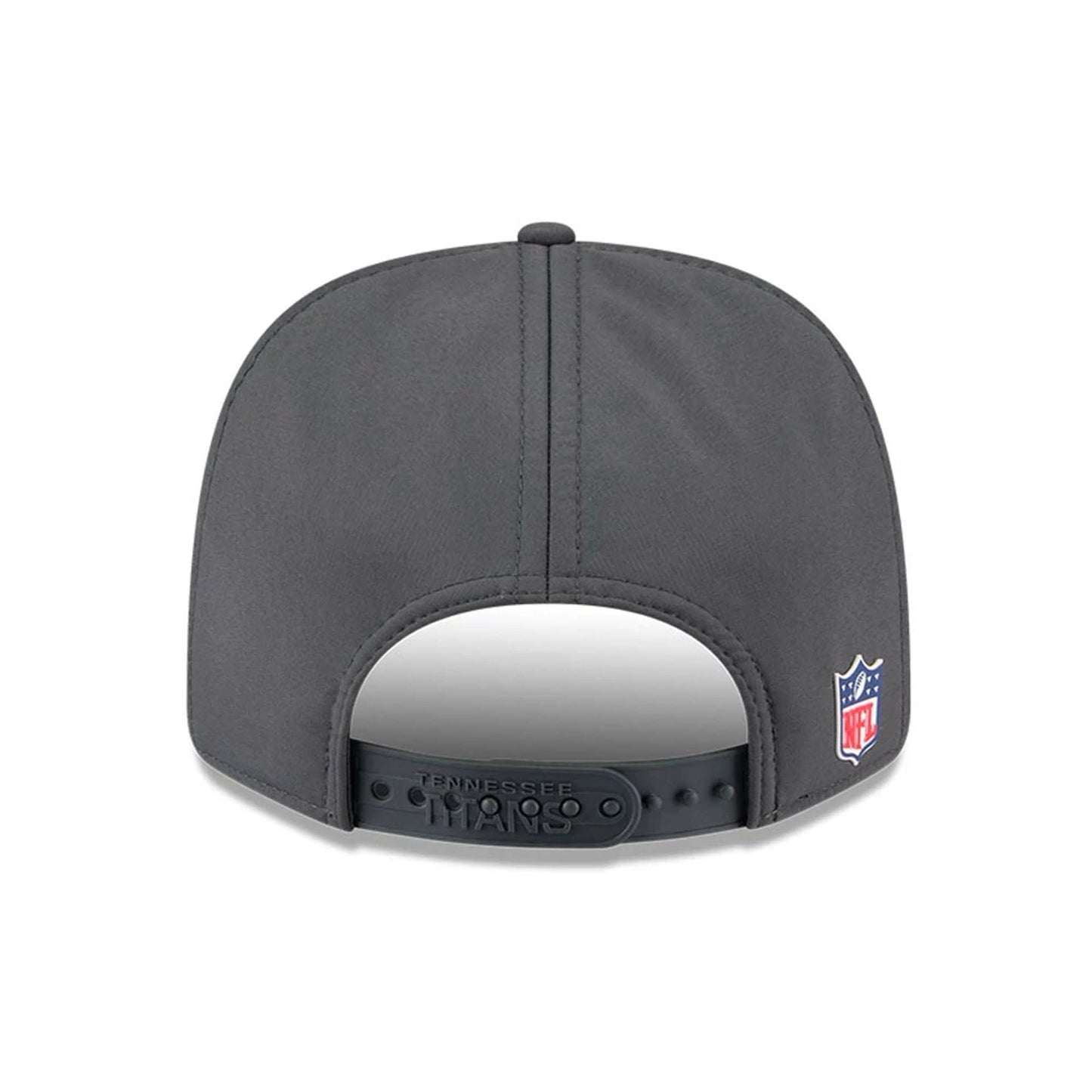 This is a Tennessee Titans NFL Sideline 2025 Charcoal 9SEVENTY Stretch Snap Adjustable Cap 7