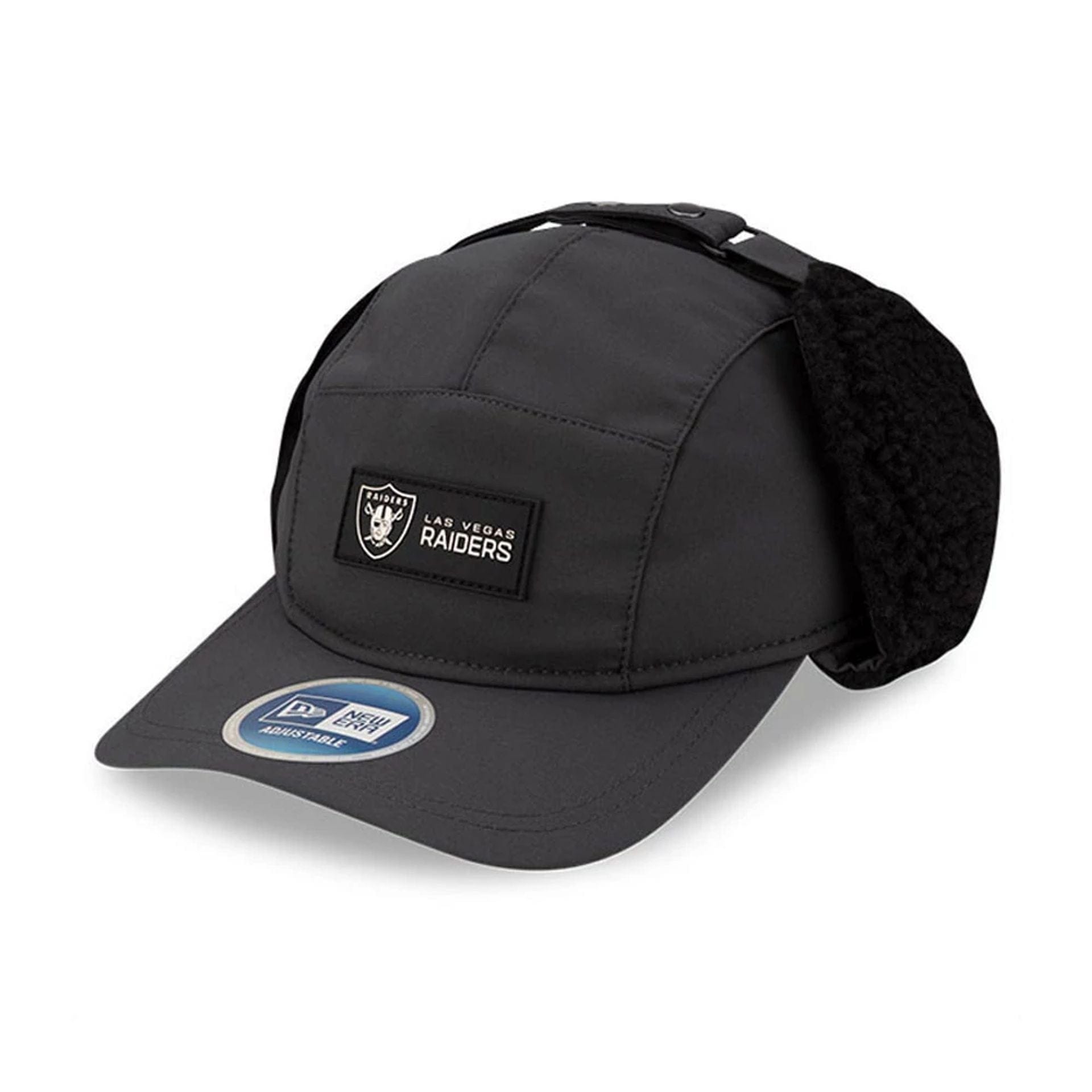 This is a Las Vegas Raiders NFL Sideline Charcoal Dogear Camper Adjustable Cap 1