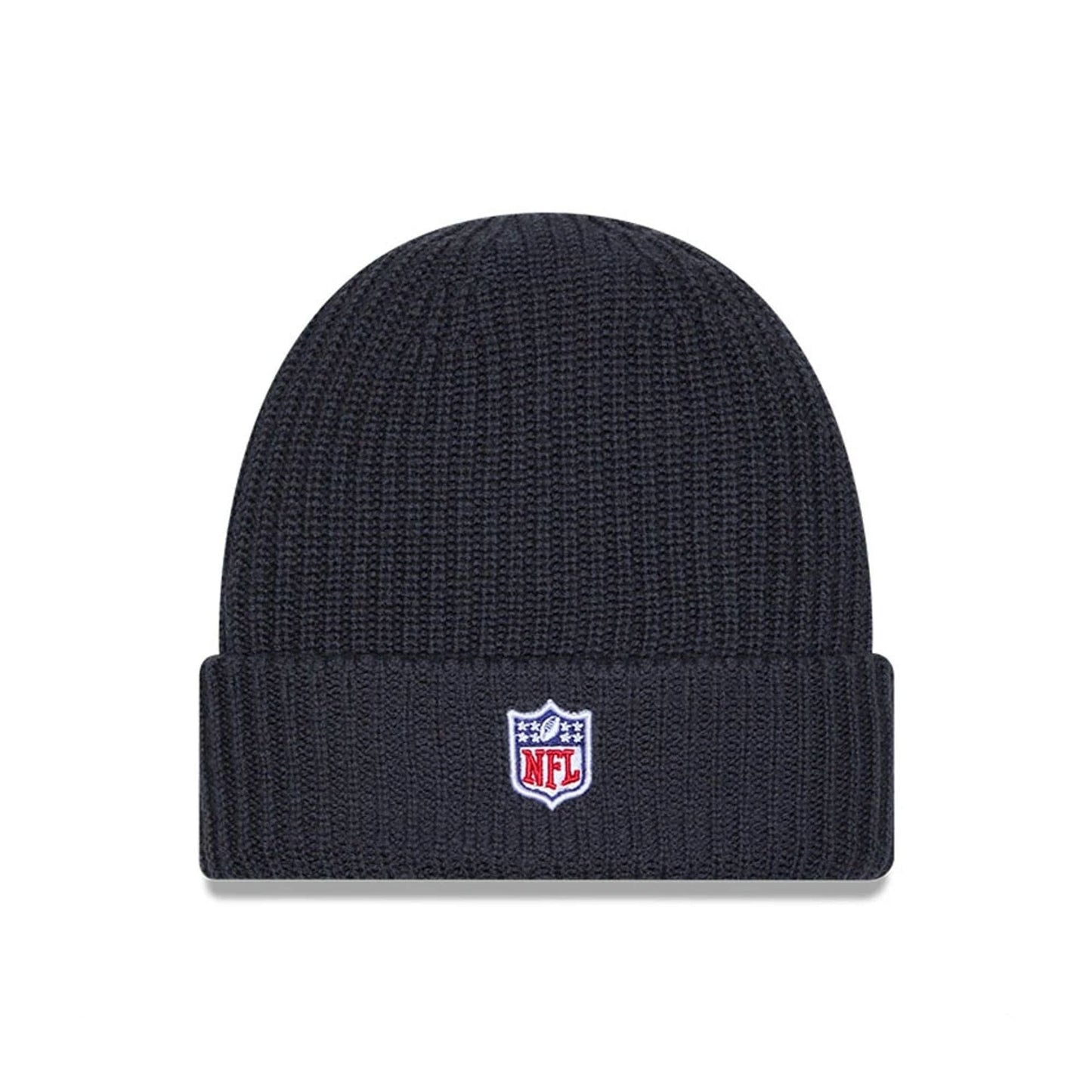 This is a New York Jets NFL Sideline 2025 Charcoal Cuff Knit Beanie Hat 3