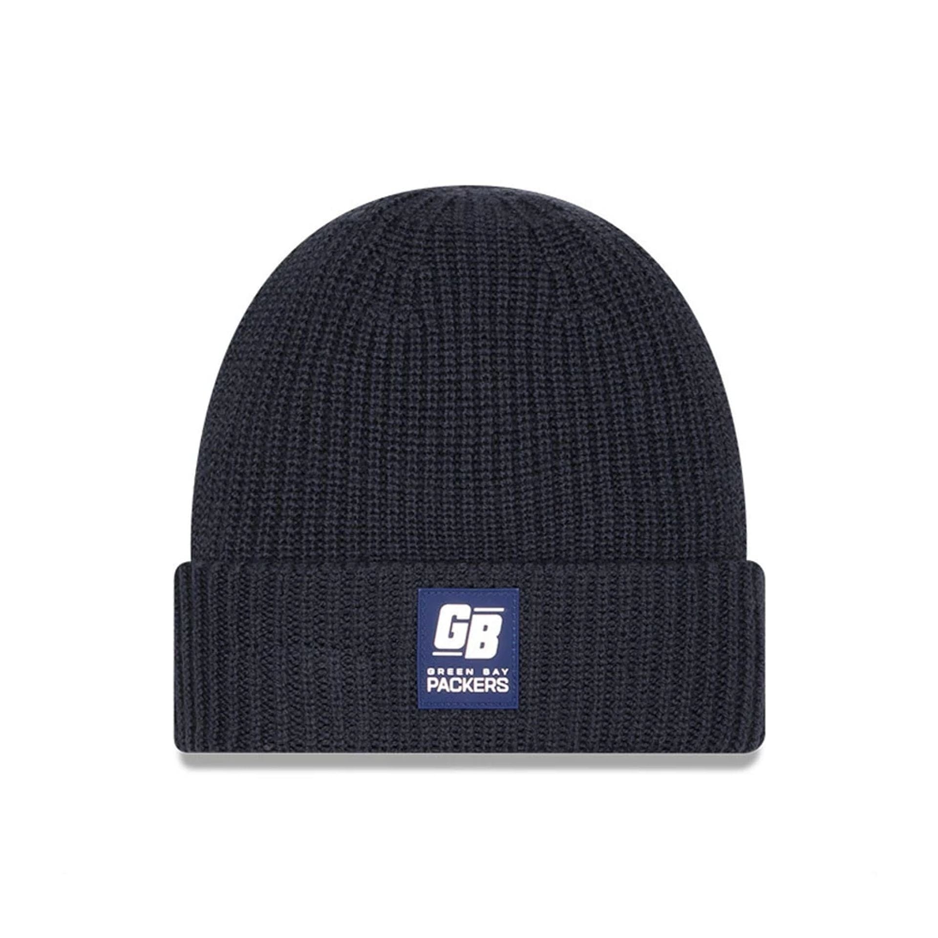 This is a Green Bay Packers NFL Sideline Charcoal Cuff knit Beanie Hat 1