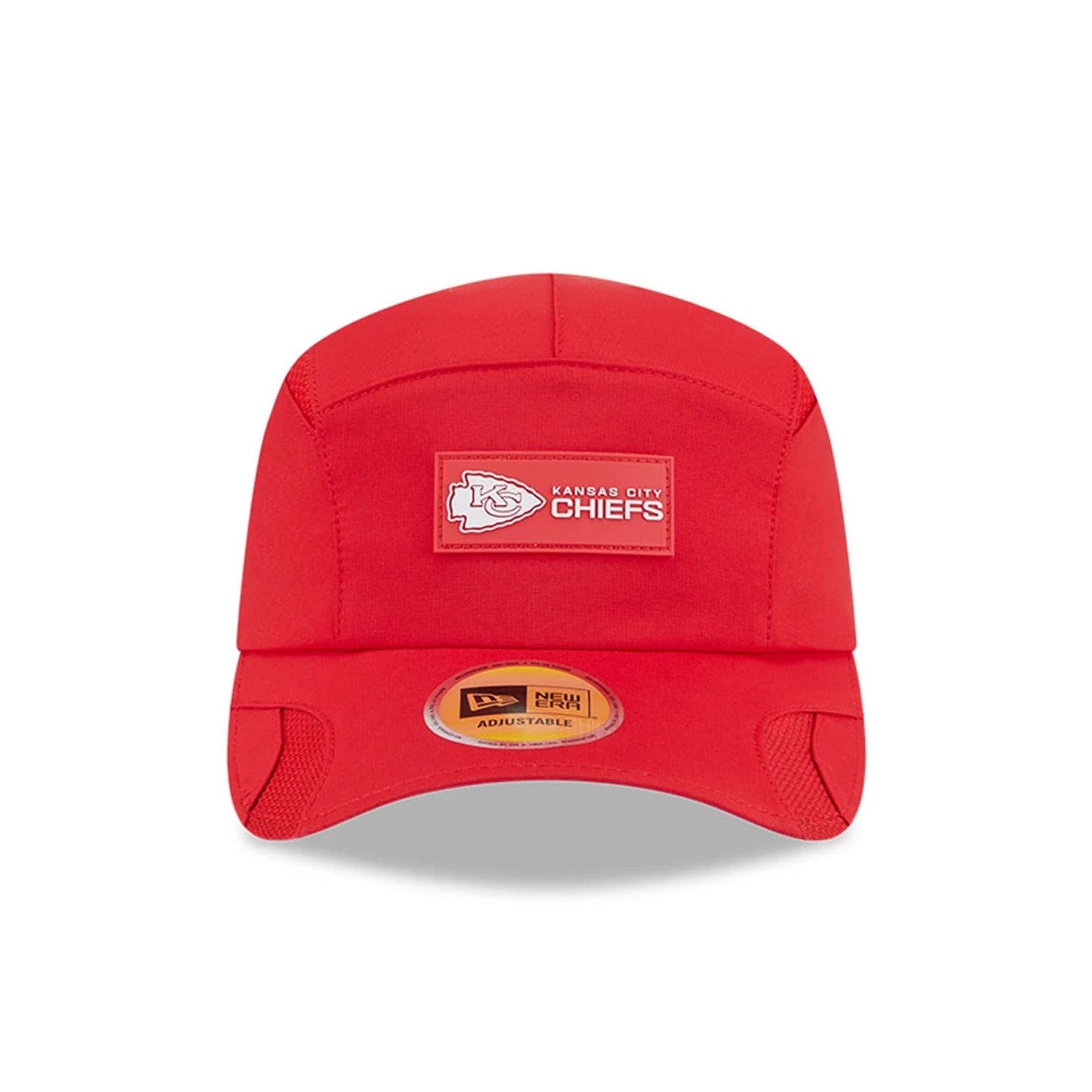 This is a Kansas City Chiefs NFL Sideline 2025 Red Runner Adjustable Cap 2