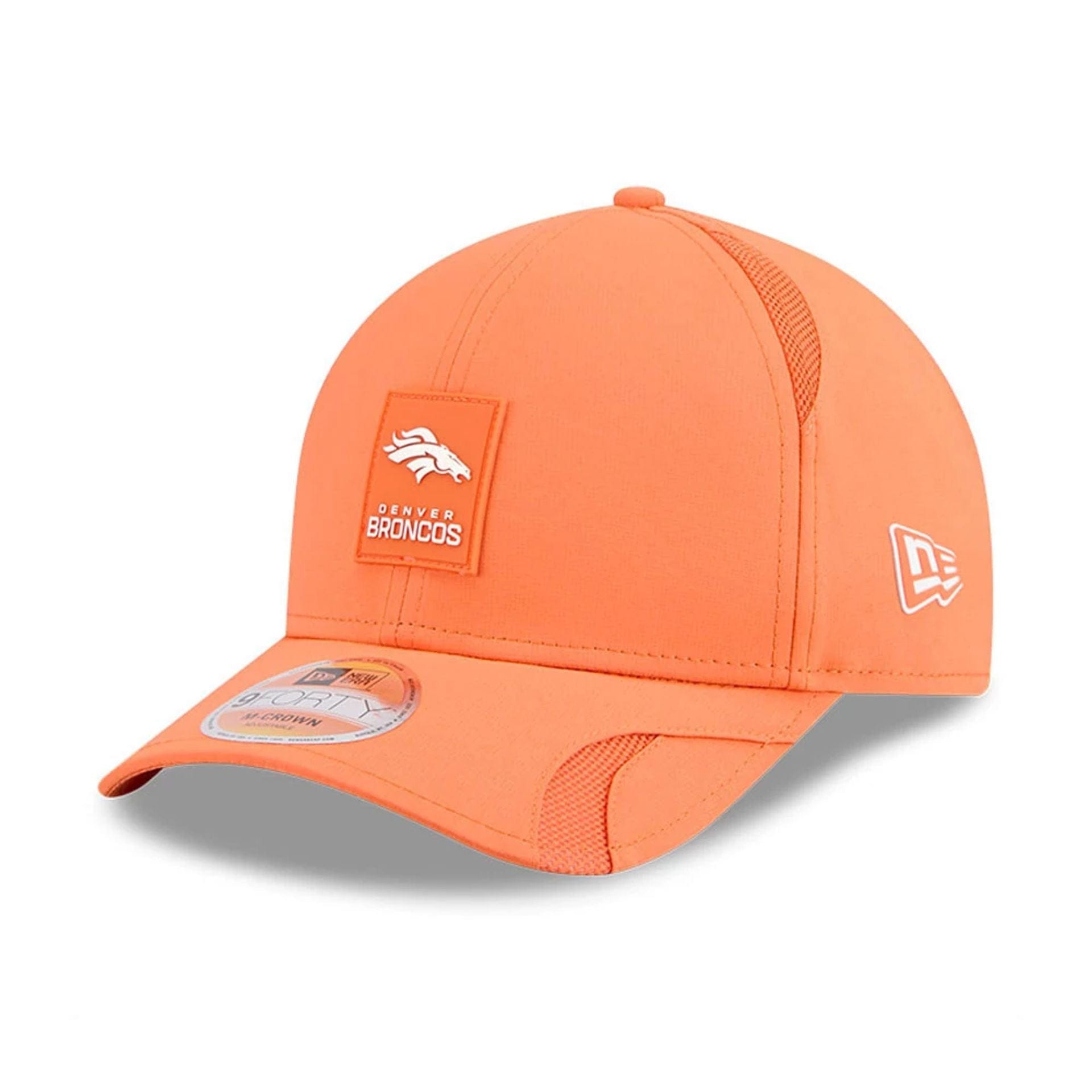 This is a Denver Broncos NFL Sideline 2025 Orange 9FORTY M-Crown Adjustable Cap 1