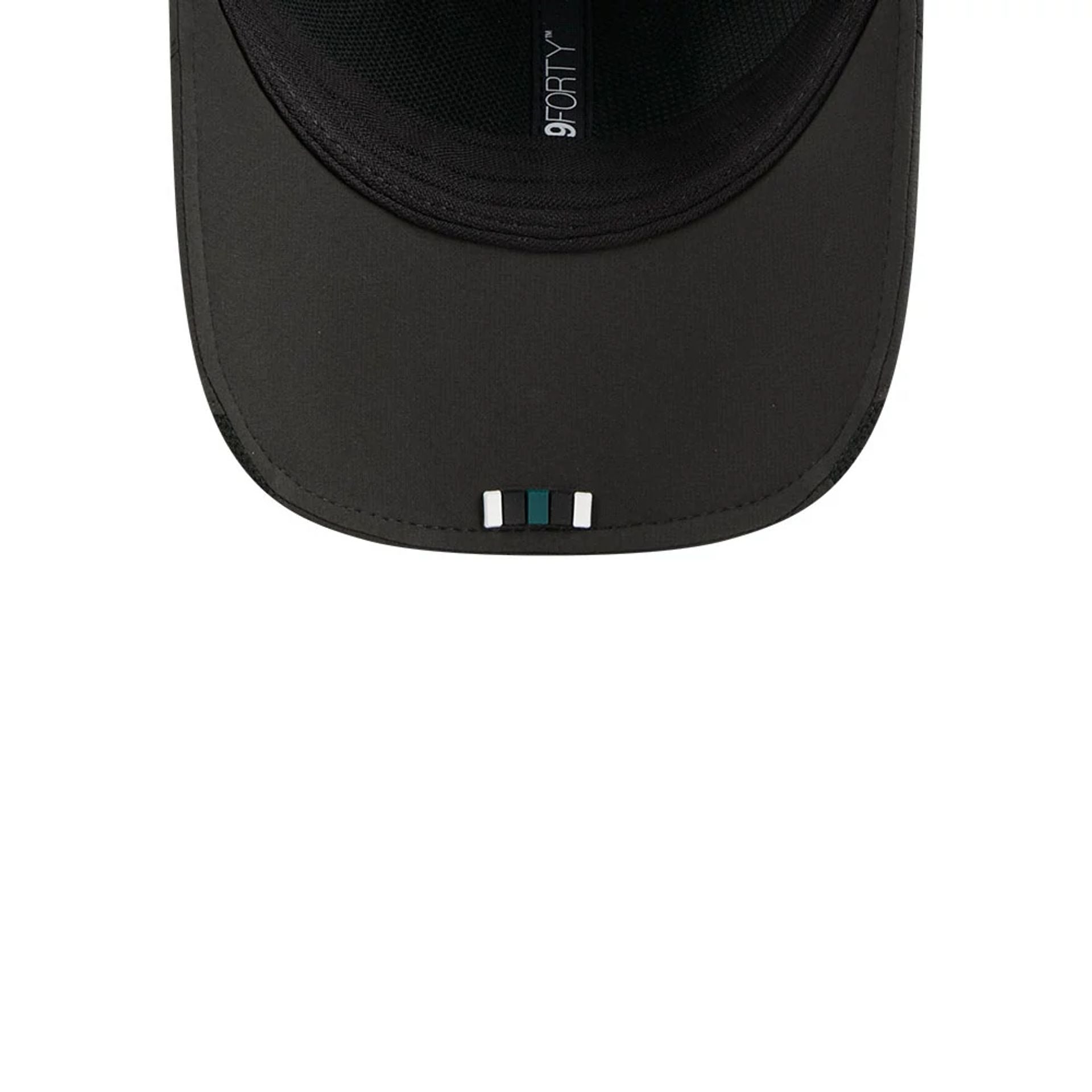 This is a Philadelphia Eagles NFL Sideline 2025 Black 9FORTY M-Crown Adjustable Cap 2